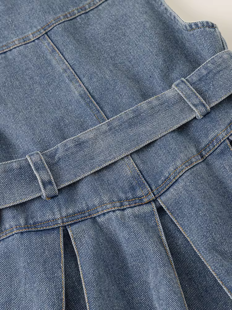 Váy bé gái INSbobo hè 2025 kiểu mới, váy công chúa trẻ em, chân váy denim, váy bé gái hè thời thượng