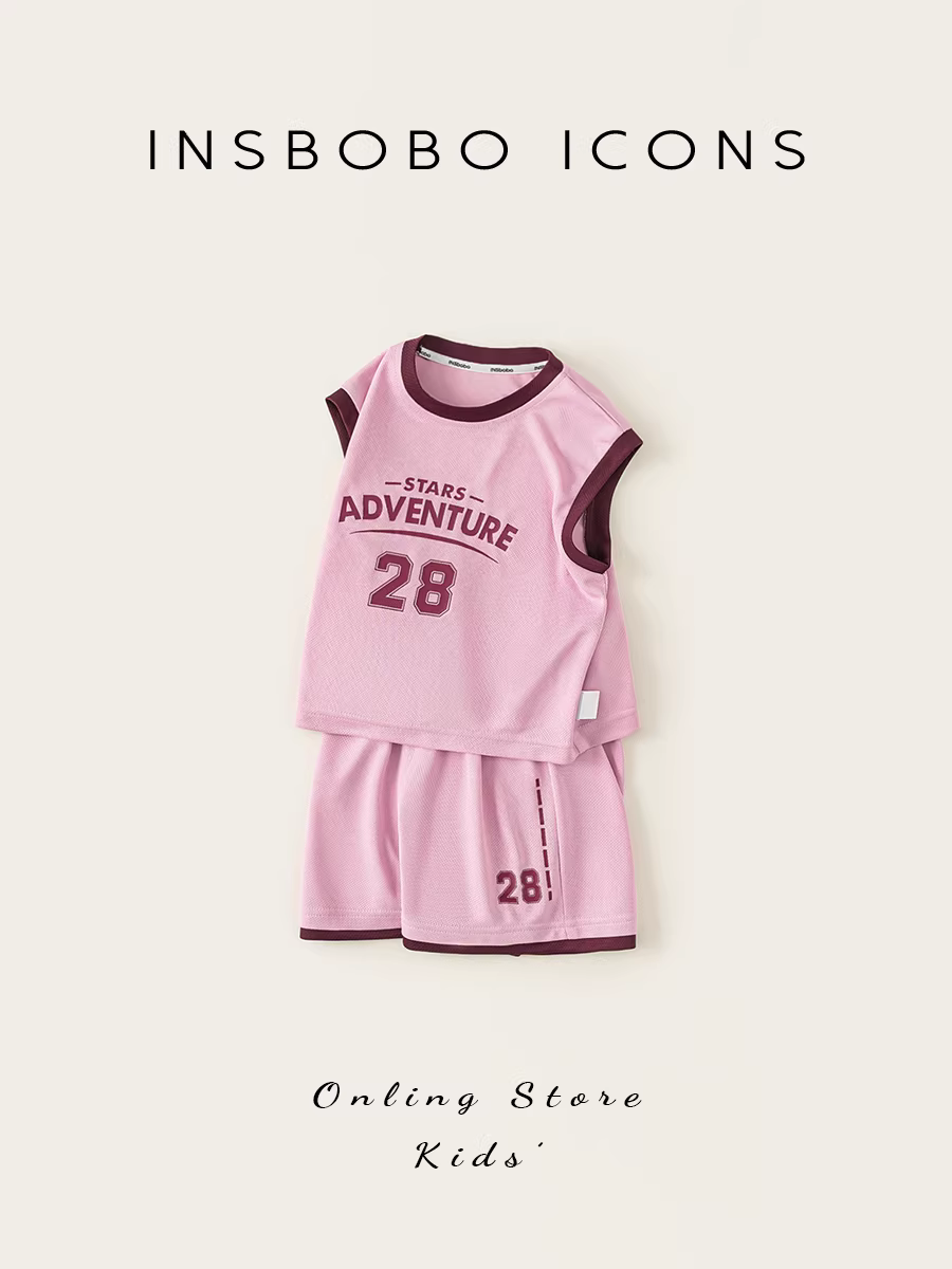Bộ vest bé trai INSbobo 2025 kiểu dáng mới thời trang, bộ đồ thể thao mùa hè cho bé trai