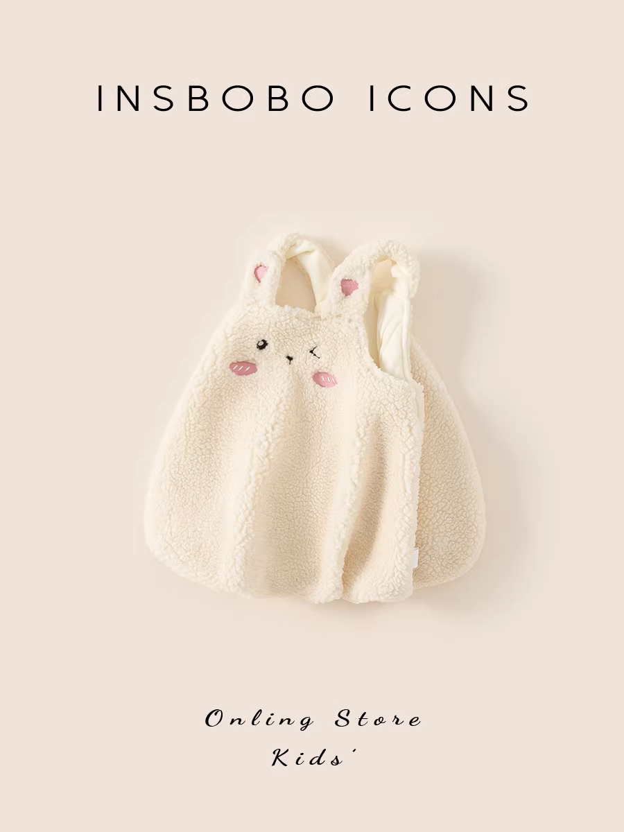 Váy bé gái INSbobo mùa đông 2025 kiểu mới thời trang trẻ em, váy bé dày giữ ấm mùa thu đông, váy yếm