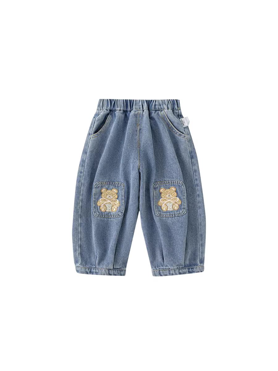 Quần bé gái INSbobo thu đông 2025 kiểu mới quần jean bé gái quần trẻ em thường ngày quần áo trẻ em xuân thu