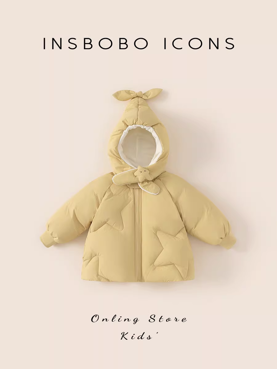 Áo khoác lông vũ cho bé gái mùa đông Áo khoác lông vũ cho trẻ sơ sinh Áo khoác lông vũ trẻ em 90 áo khoác lông vịt trắng Áo khoác lông vũ cho bé gái thời trang mùa đông
