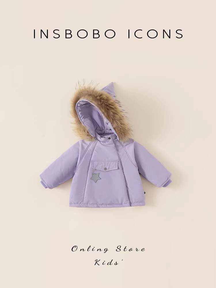 Áo khoác độn bông cho bé gái mùa thu đông 2025 kiểu mới Quần áo mùa đông lót lông cừu cho trẻ em Áo khoác độn bông thời trang Áo khoác cotton mùa đông ấm áp cho bé trai