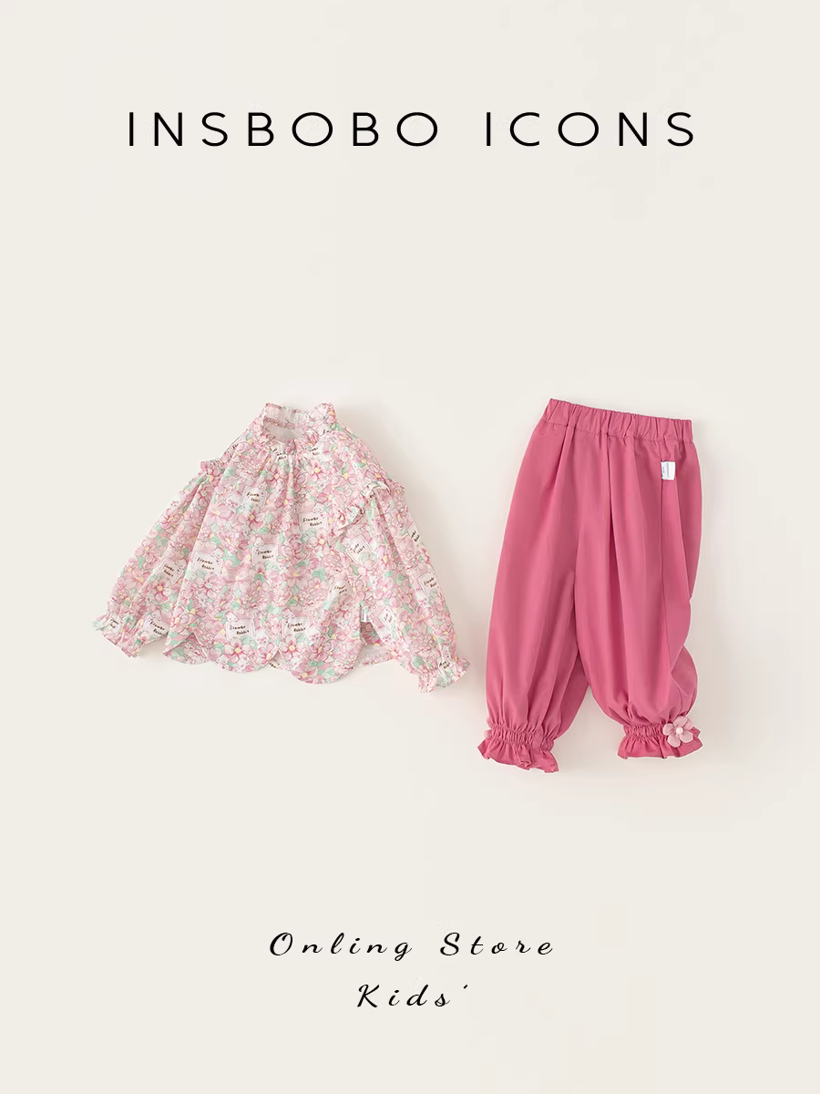 Bộ trang phục thu đông 2025 cho bé gái, kiểu dáng mới, áo dài tay thời trang, bộ hai mảnh trẻ em phong cách Hàn Quốc, hợp thời trang