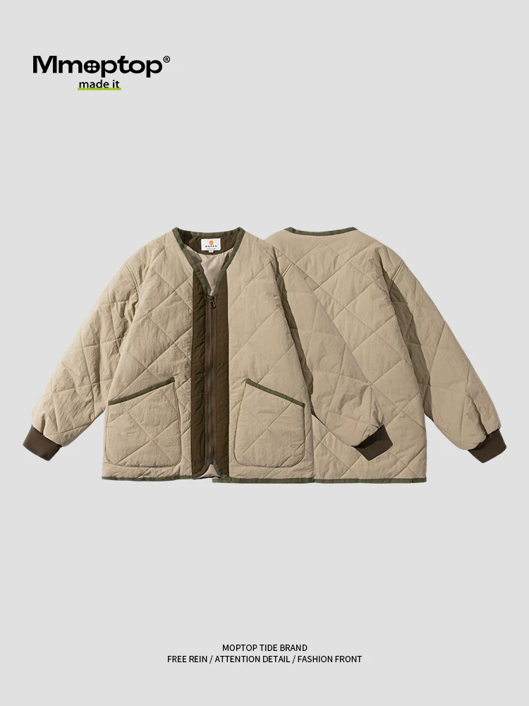 Mmoptop mùa đông xu hướng quốc gia áo khoác cotton giản dị dành cho nam giới áo khoác cotton rộng rãi đa năng hợp thời trang phong cách mới áo khoác ngoài dành cho nam giới