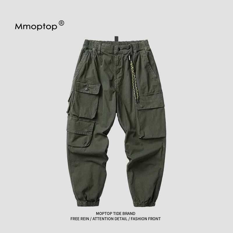 Mmoptop Quần kiểu Mỹ cổ điển giản dị dành cho nam mùa thu mới quần cargo nam quần jogger quần ống côn phong cách nam