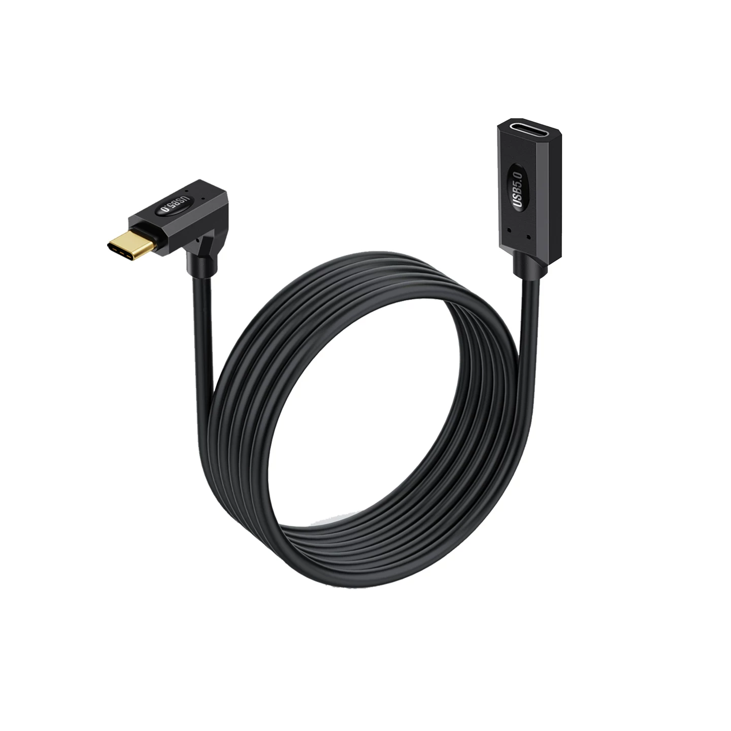 Cáp USB5 đa chức năng đực-cái, cáp nối dài dữ liệu Type-C góc vuông 90 độ 16K, cáp sạc nhanh Thunderbolt 5/4 80Gbps, cáp sạc nhanh PD240W, cáp mở rộng USB-C, cáp kết nối tai nghe, cáp C-to-C mở rộng