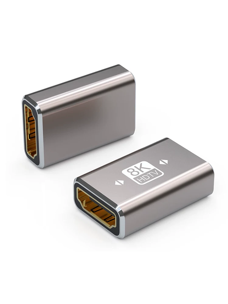 Cáp nối dài chuyển đổi HDMI cái-cái, đầu nối tín hiệu thẳng, bộ mở rộng độ phân giải cao 8K, bộ chuyển đổi hai đầu cái 8K