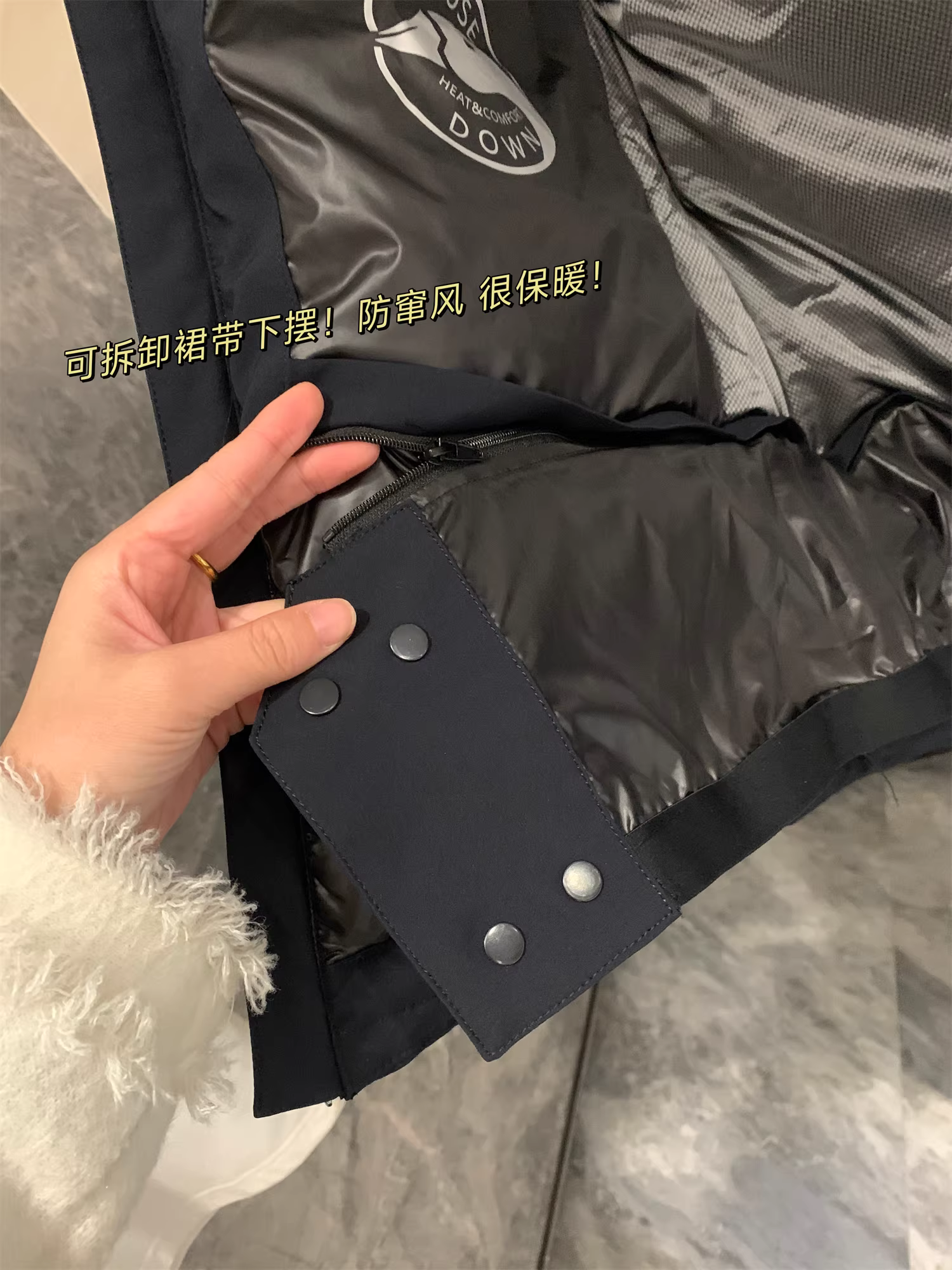 Dòng sản phẩm thời tiết lạnh Don Quixote! 90% lông ngỗng! Xu hướng áo khoác có mũ trùm đầu giữ nhiệt ngoài trời dành cho nam và nữ mùa thu đông.