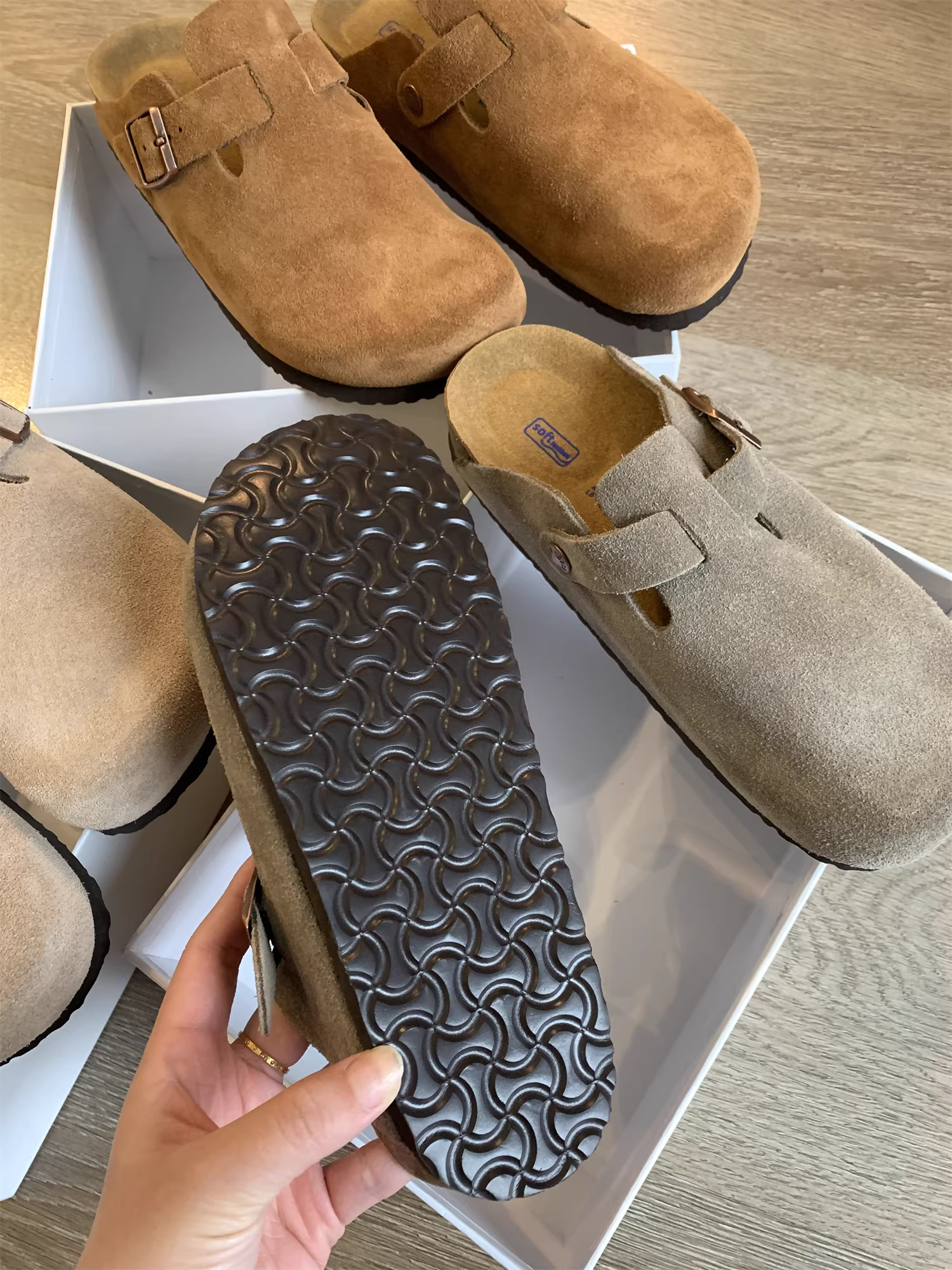 Don Quixote là một sản phẩm hàng đầu! Da lộn bò thật! Giày và dép Birkenstock kiểu đôi thời trang cổ điển, phong cách giản dị.