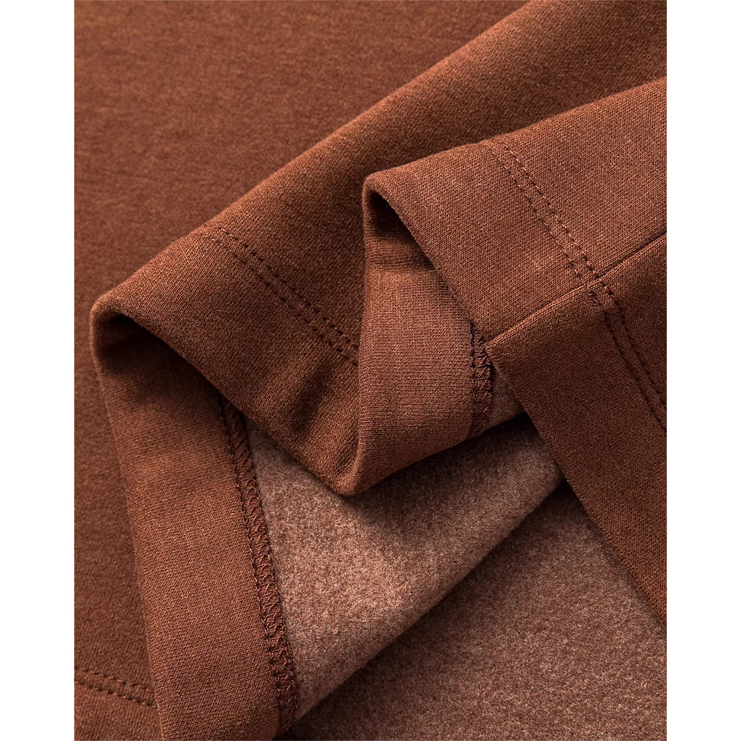 Don Quixote mềm mại, ấm áp, sang trọng và thoải mái! Áo giữ nhiệt cổ cao nửa cổ bằng vải cashmere lót lông cừu ấm áp dành cho nam mùa thu đông.