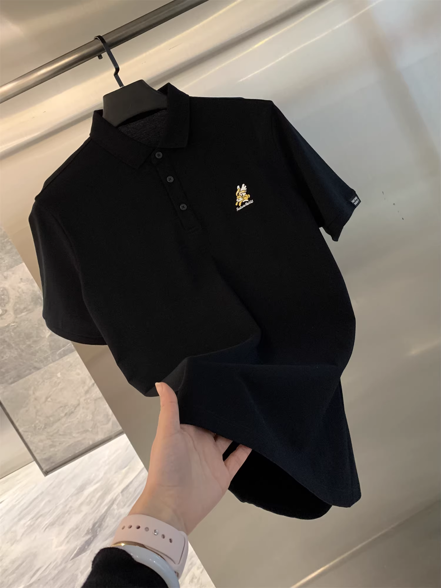 Áo polo nam Don Quixote chất liệu cotton pique dệt thủ công! Áo polo ngắn tay mùa hè mới, mềm mại, thoáng khí, dáng đẹp, hợp thời trang