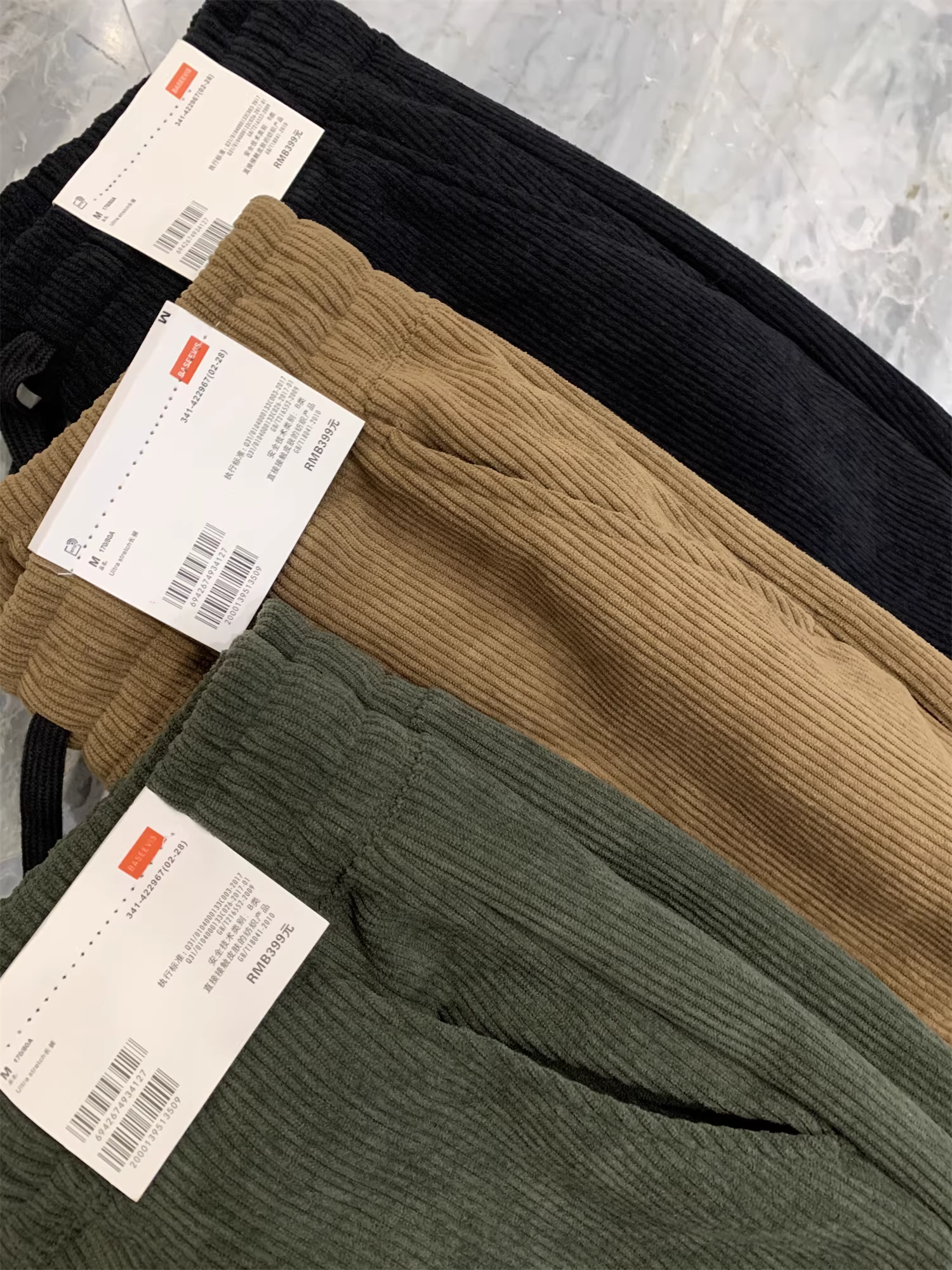 Ưu đãi hàng ngày Don Quixote! Chất liệu vải gân do khách hàng cung cấp! Quần ống đứng dày dặn lót lông cừu mùa thu đông dành cho nam.