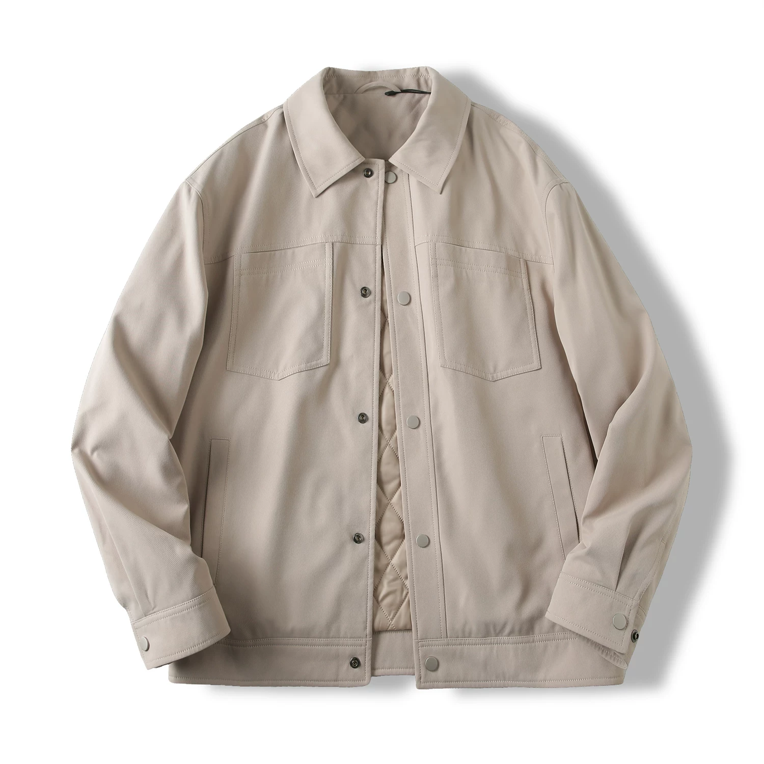 Áo khoác nam Don Quixote ODM, sản phẩm độc quyền! Lót bông may chần kim cương! Áo khoác cotton dáng vest công sở nhẹ nhàng, phong cách thu đông.