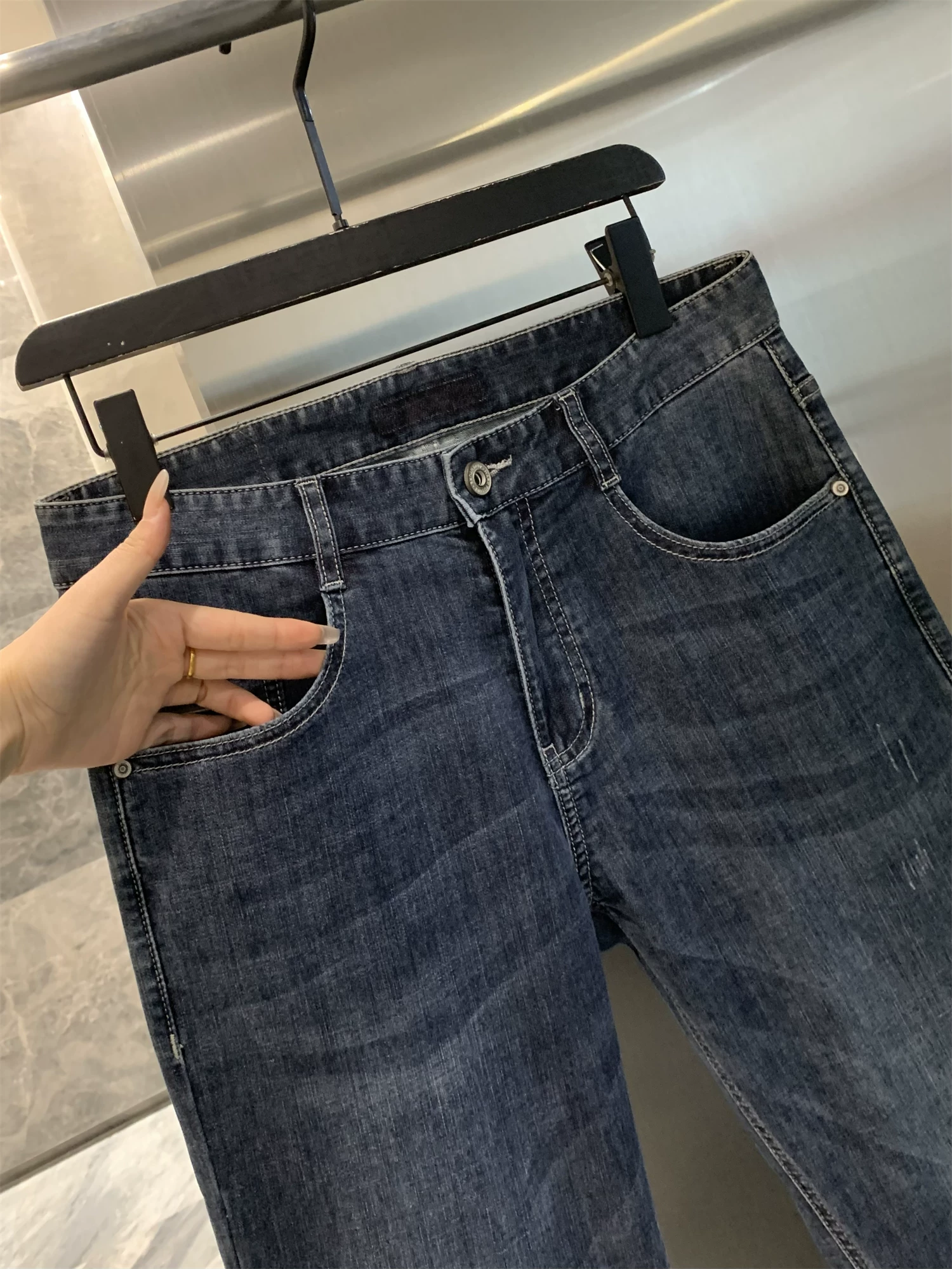 Ưu điểm về danh tiếng của Don Quixote! Chức năng làm mát bằng sợi bạc hà thấm ẩm Quần jean mỏng thoáng khí mùa xuân/mùa hè