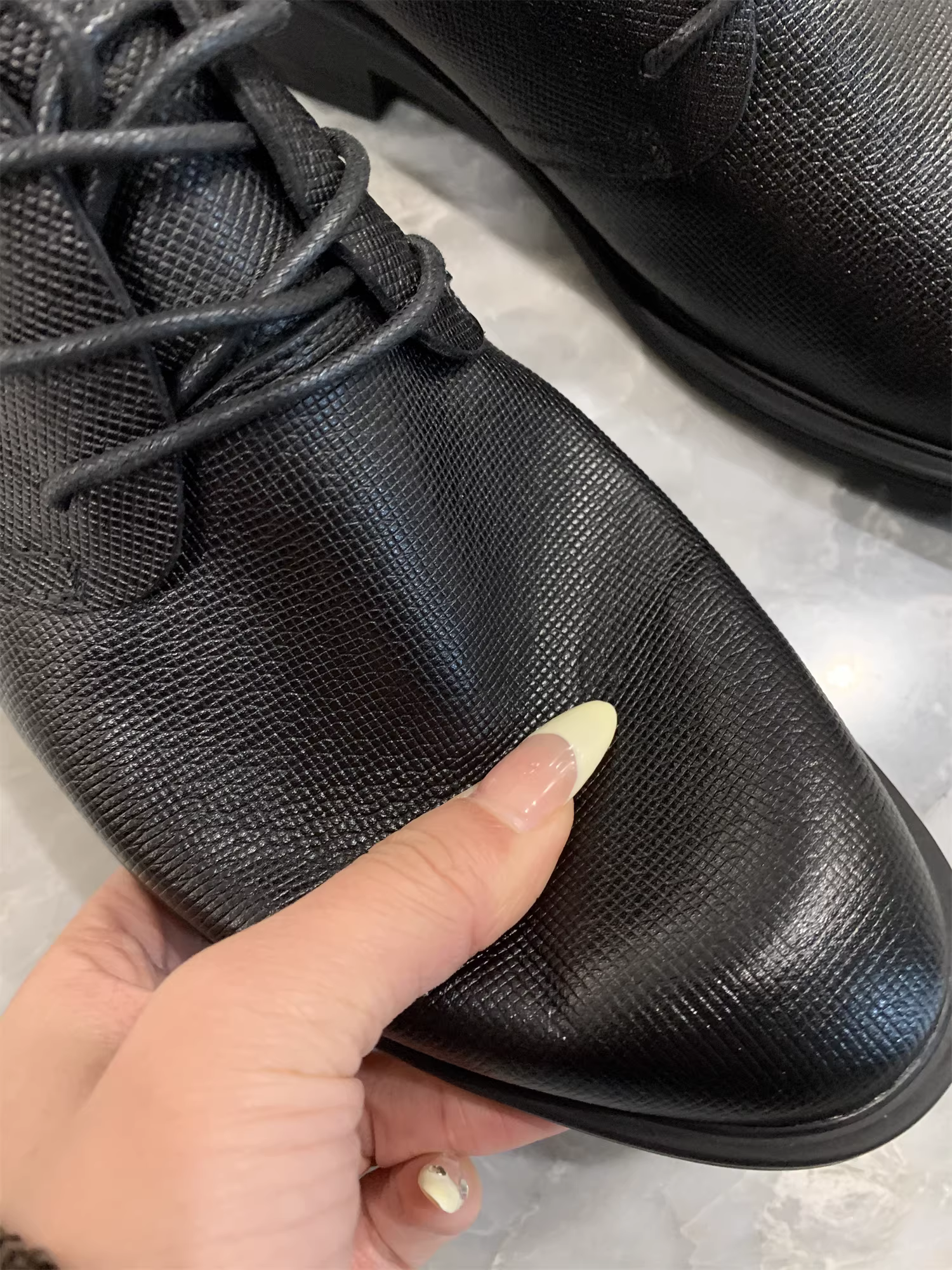 Don Quixote, chất liệu da thật tuyệt vời! Mặt trên có vân! Giày da thật nam, kiểu dáng công sở lịch lãm, mũi tròn, buộc dây.