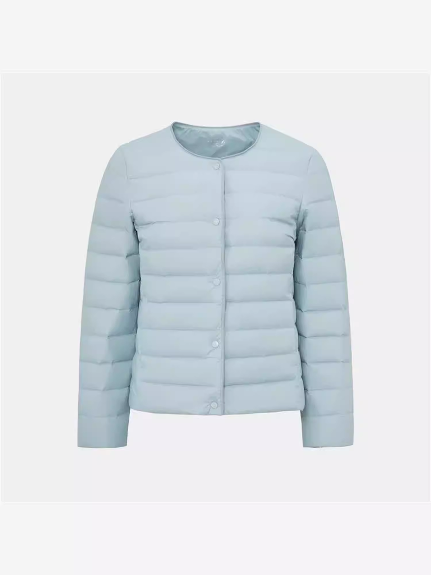 Áo khoác lông vũ Don Quixote 90% lông vịt trắng! Áo khoác lông vũ màu trơn cổ tròn nhẹ và ấm áp cho mùa thu đông, có túi đựng đồ dành cho nữ.