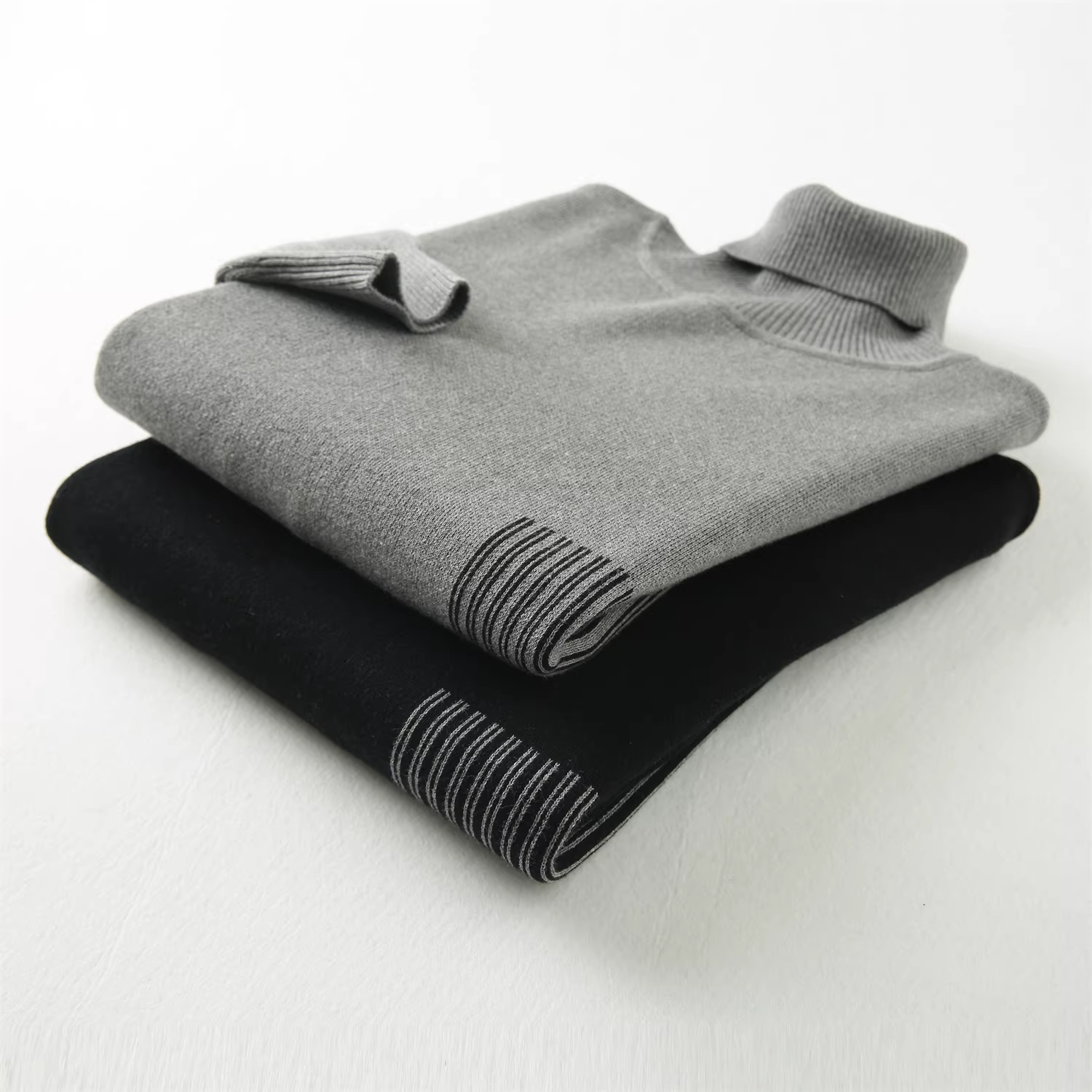 Don Quixote, phong cách lười biếng! Mềm mại và tinh tế! Áo len dệt kim cổ cao thời trang mùa thu đông dành cho nam.