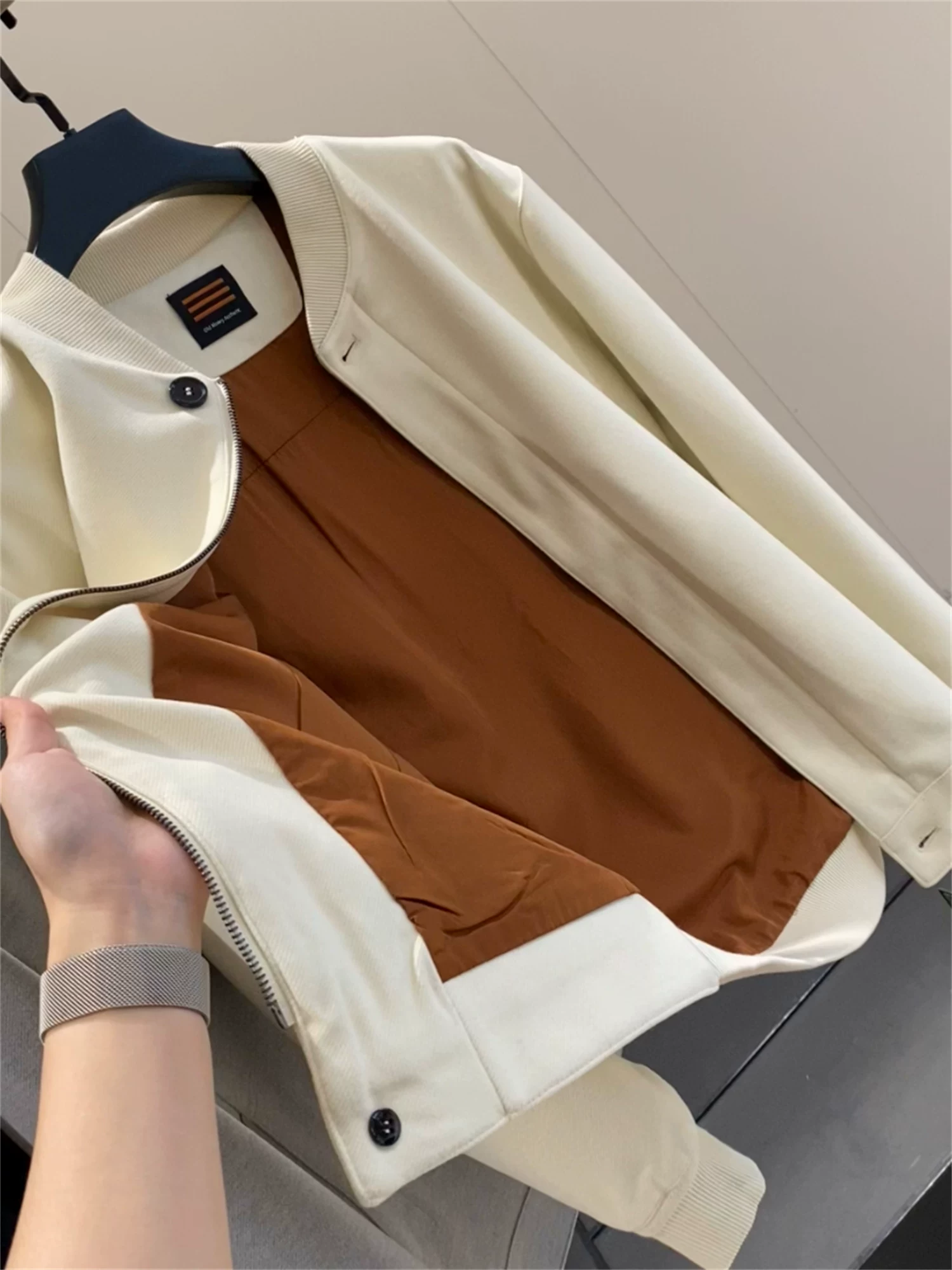 Áo khoác nam mùa thu đông chất liệu len acetate Don Quixote và tơ tằm! Mềm mại và co giãn! Áo dày dặn.