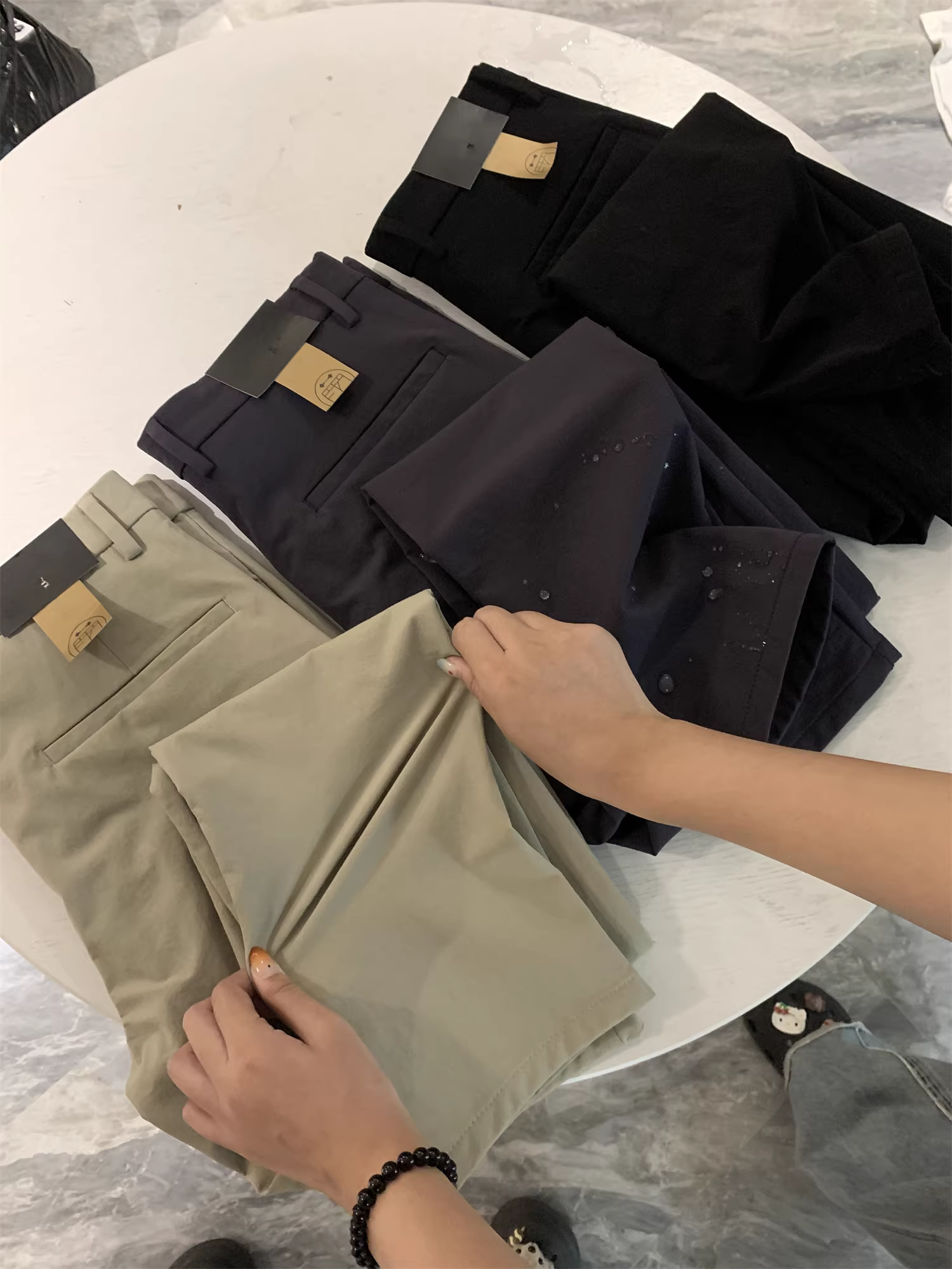 Quần tối thượng của Don Quixote! Quần dài nam mùa thu dệt hai mặt nhẹ, thoáng khí, quần dài hợp thời trang