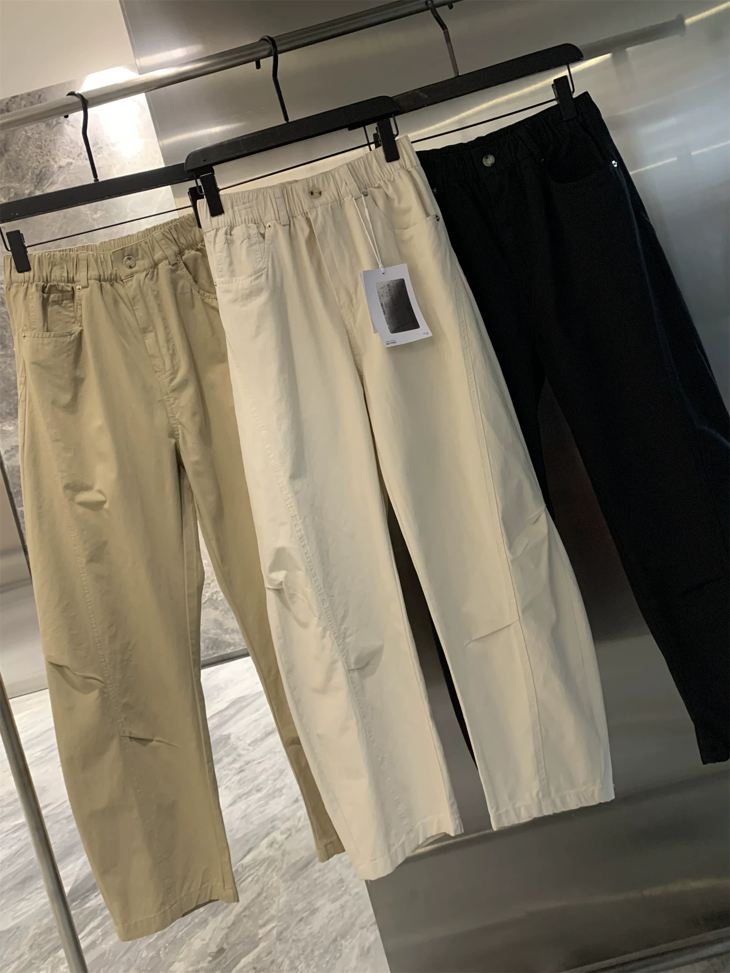 Quần âu nam dáng thẳng Don Quixote Scimitar Cut + may đo 3D! Màu trơn, phong cách retro, đa năng, xu hướng mùa xuân.