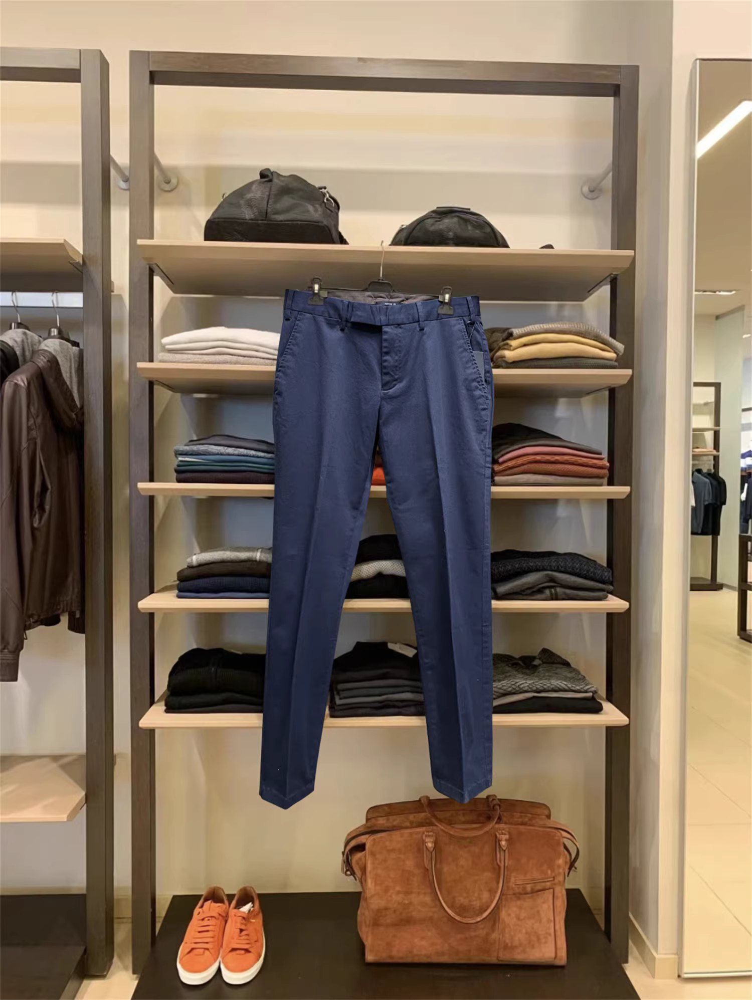 Don Quixote Cao cấp! Trên 4900 nhân dân tệ! Quần âu nam dáng thẳng, màu trơn, may đo 3D.