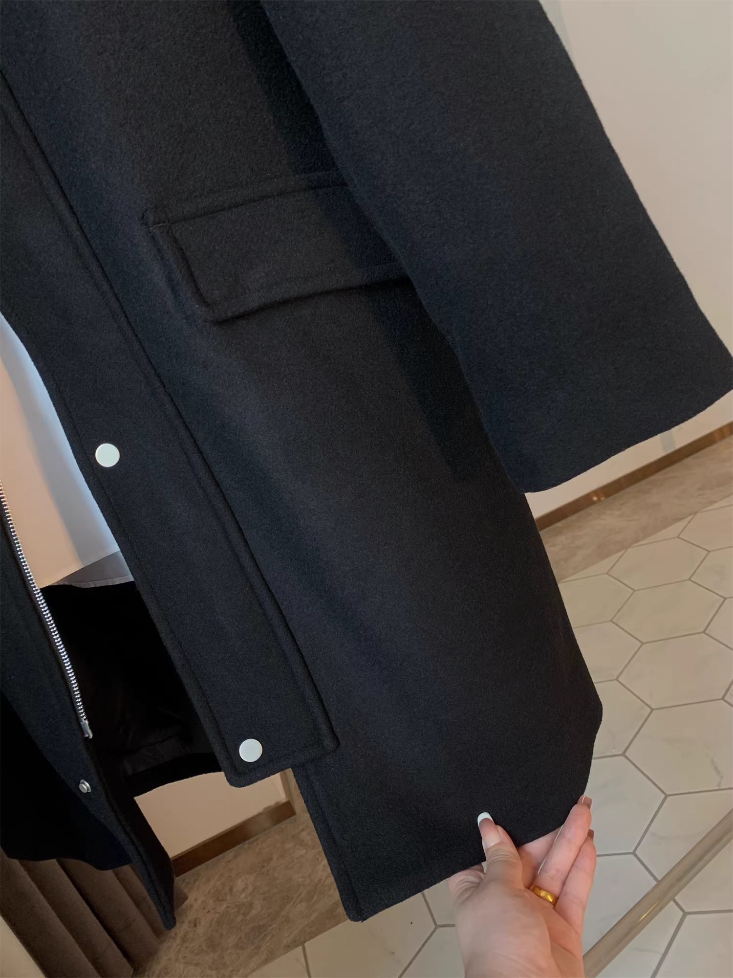 Don Quixote, được sản xuất bởi một nhà thiết kế cao cấp! Áo khoác len nam dài trung bình, chất liệu len pha, mùa thu đông.