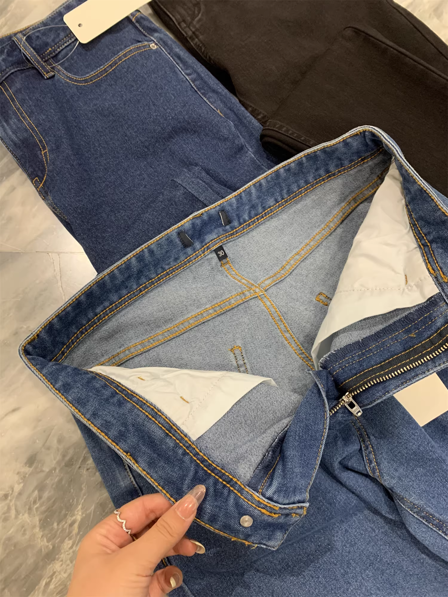 Don Quixote là một sản phẩm cổ điển và đa năng! Quá trình giặt enzyme! Quần âu ống đứng, quần jeans, quần dài nam mùa xuân thu.