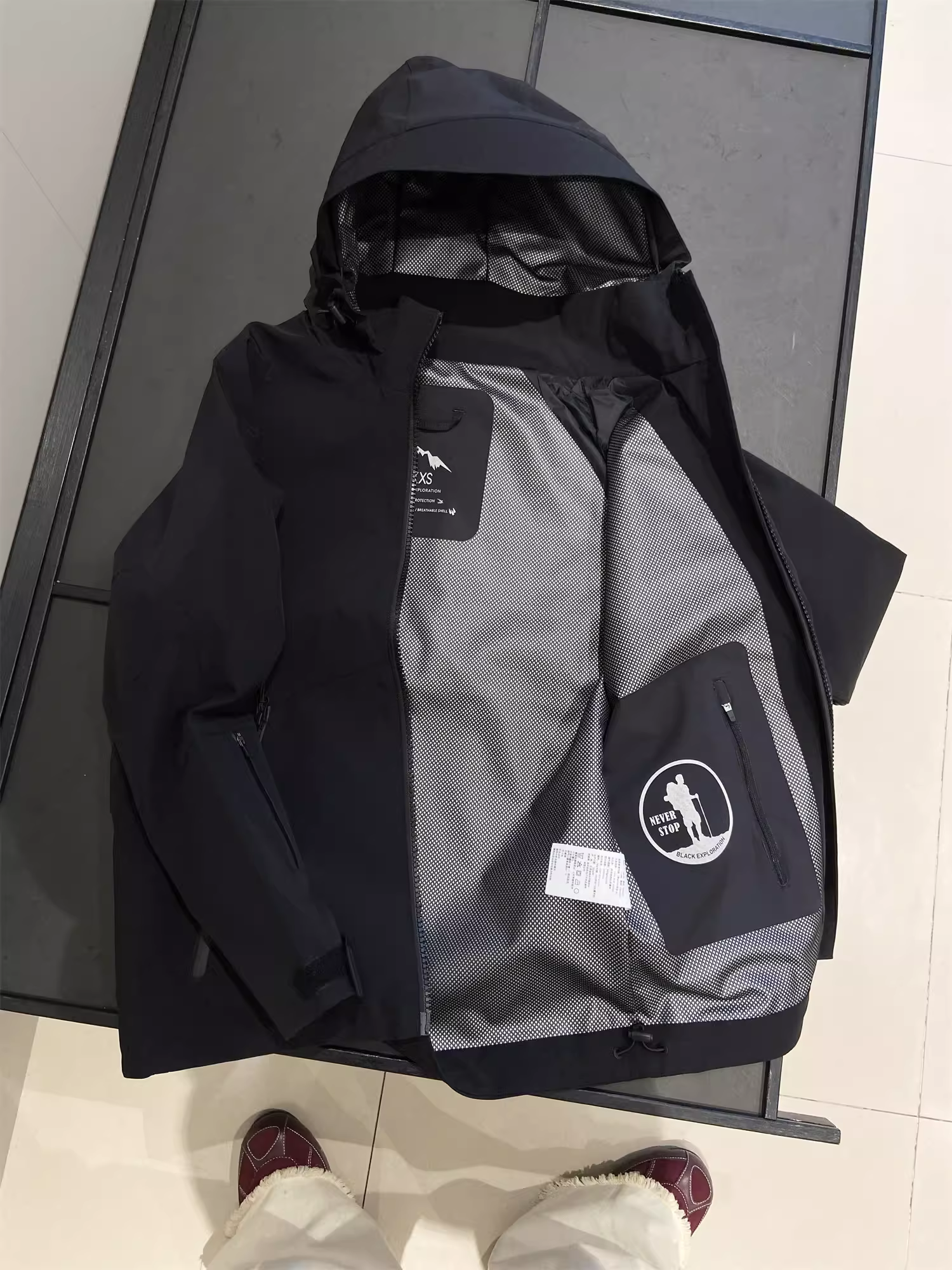 Mái che ngoài trời tối thượng của Don Quixote! Áo khoác đôi bằng vải G chống thấm nước + phản quang nhiệt, áo khoác leo núi, hợp thời trang.