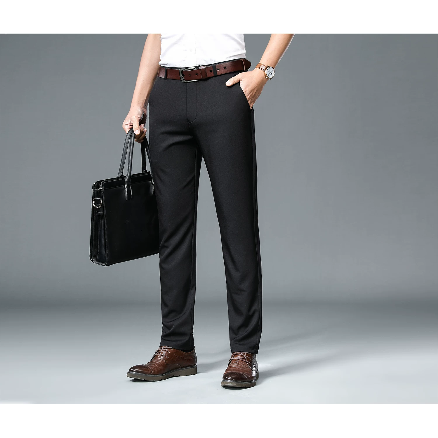 Don Quixote: Thoáng mát và nhanh khô! Phong cách kinh doanh giản dị! Quần âu và quần tây nam mềm mại, thoải mái, thoáng khí.