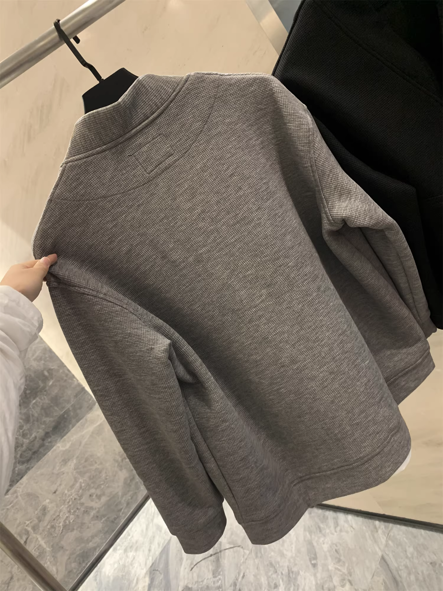 Don Quixote phong cách retro Nhật Bản! Vải waffle 400G! Áo khoác cardigan cổ chữ V đơn giản, giản dị dành cho nam và nữ trong mùa xuân và mùa thu.