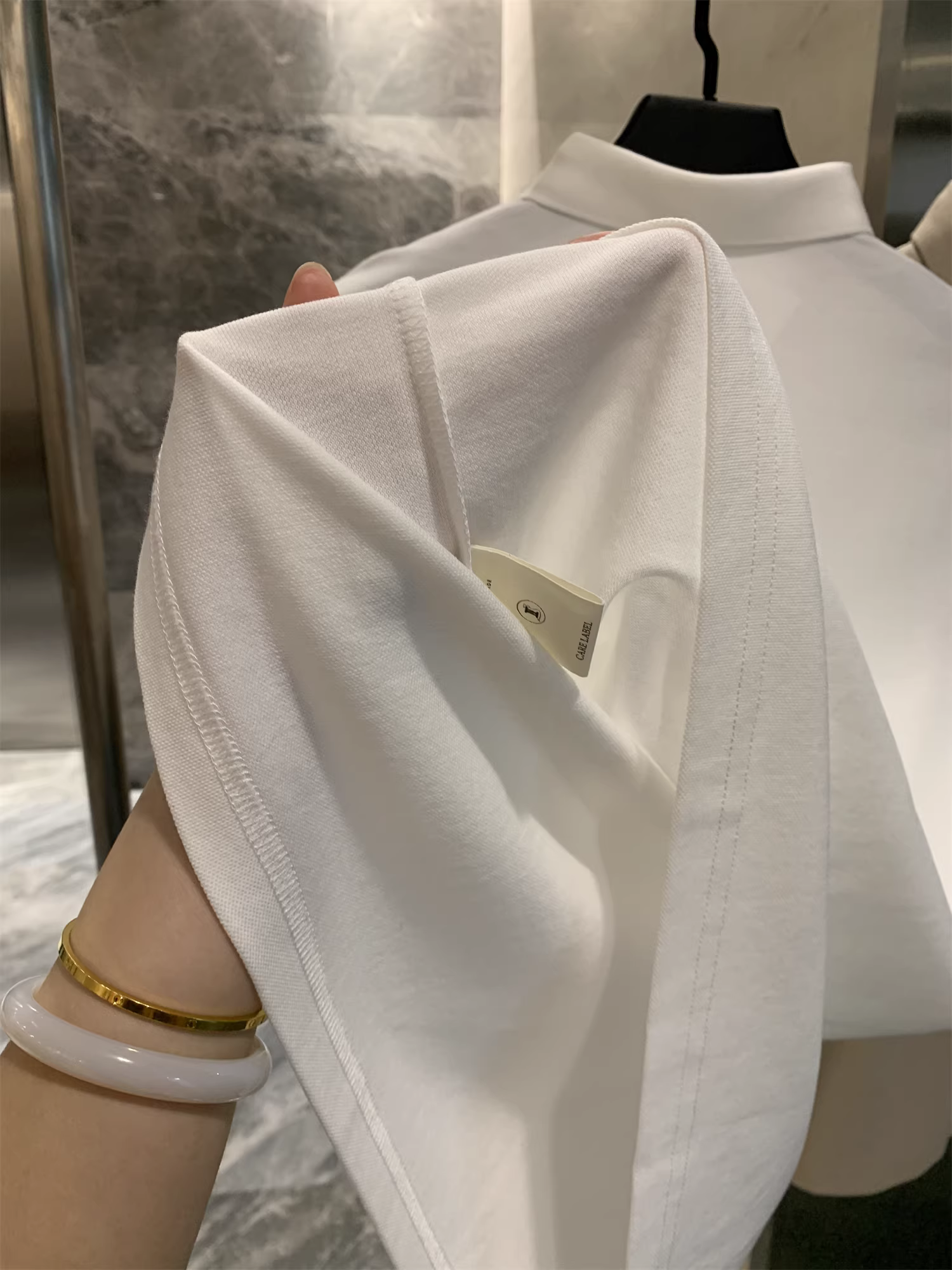 Don Quixote Cool Antibacterial Sorona Cotton! Áo thun polo nam màu trơn đa năng mùa hè Áo thun hợp thời trang