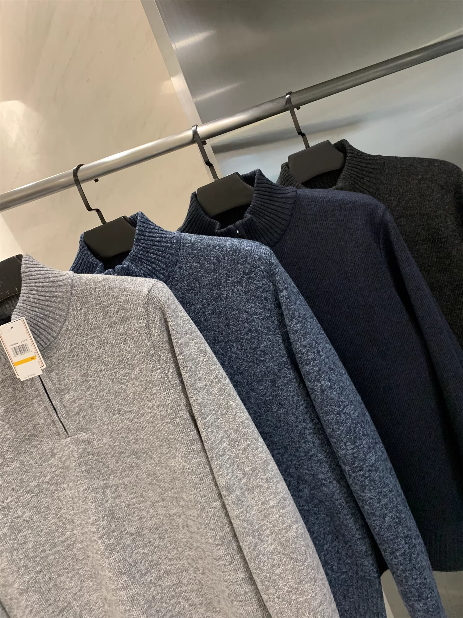 Don Quixote, phong cách Mỹ cổ điển! Có lớp lót lông cừu dày dặn! Áo khoác len cổ đứng dày dặn và ấm áp cho mùa thu đông.