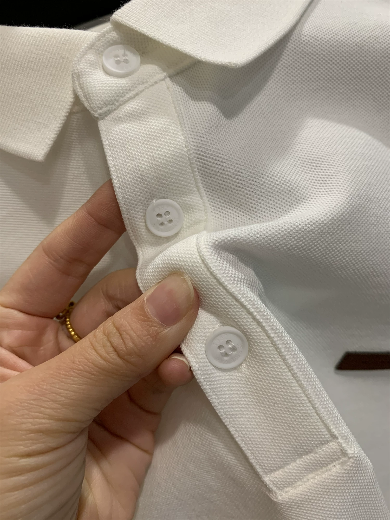 Don Quixote Cool Antibacterial Sorona Cotton! Áo thun polo nam màu trơn đa năng mùa hè Áo thun hợp thời trang