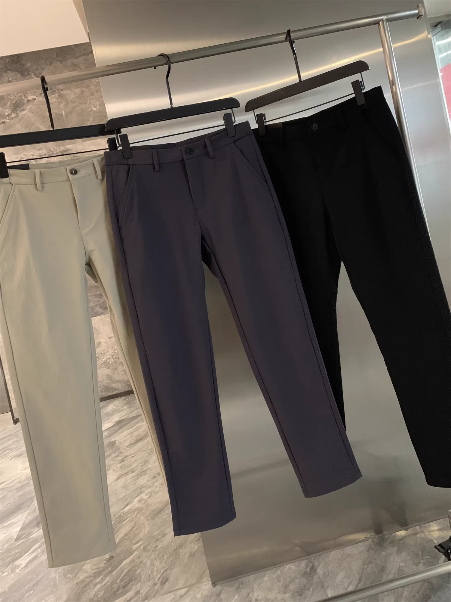 Quần tối thượng của Don Quixote! Quần dài nam mùa thu dệt hai mặt nhẹ, thoáng khí, quần dài hợp thời trang