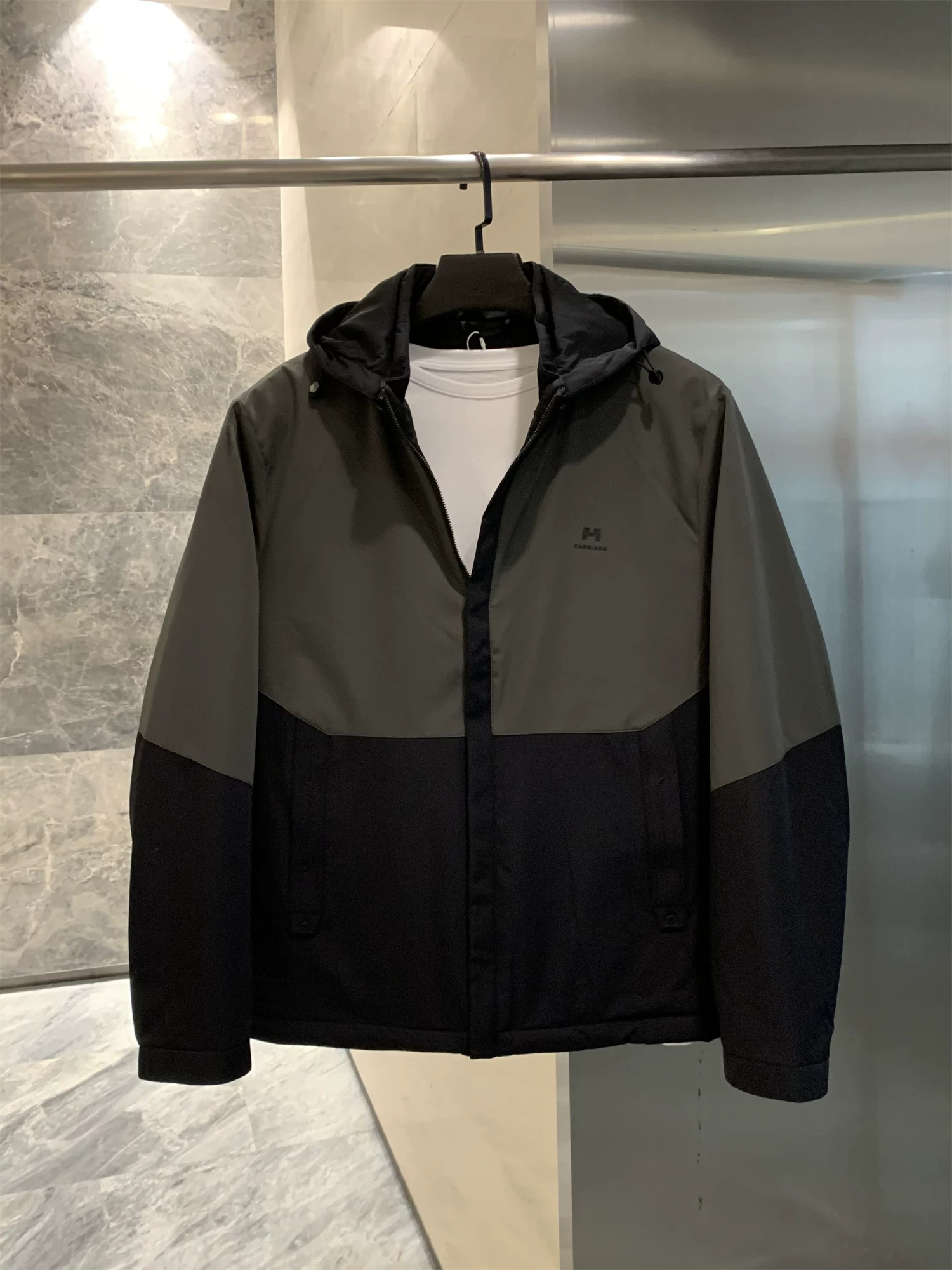 Dòng sản phẩm Don Quixote Deer! Lông ngỗng + vải chống thấm nước! Áo khoác có mũ trùm đầu dành cho nam giới mặc thường ngày ngoài trời mùa đông