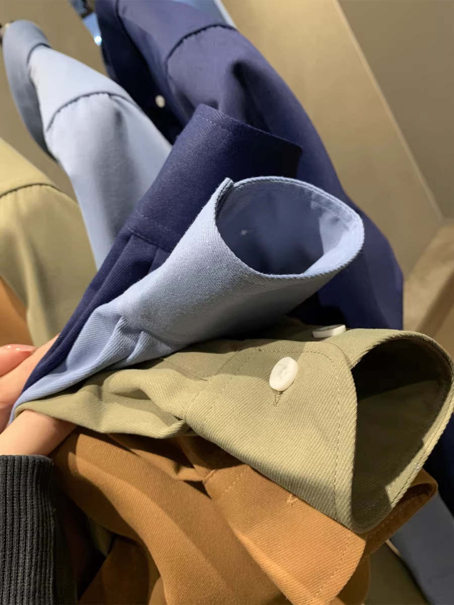 Don Quixote là một sản phẩm được đánh giá cao! Áo sơ mi dài tay công sở mùa xuân mới dành cho nam với họa tiết thêu tinh tế.