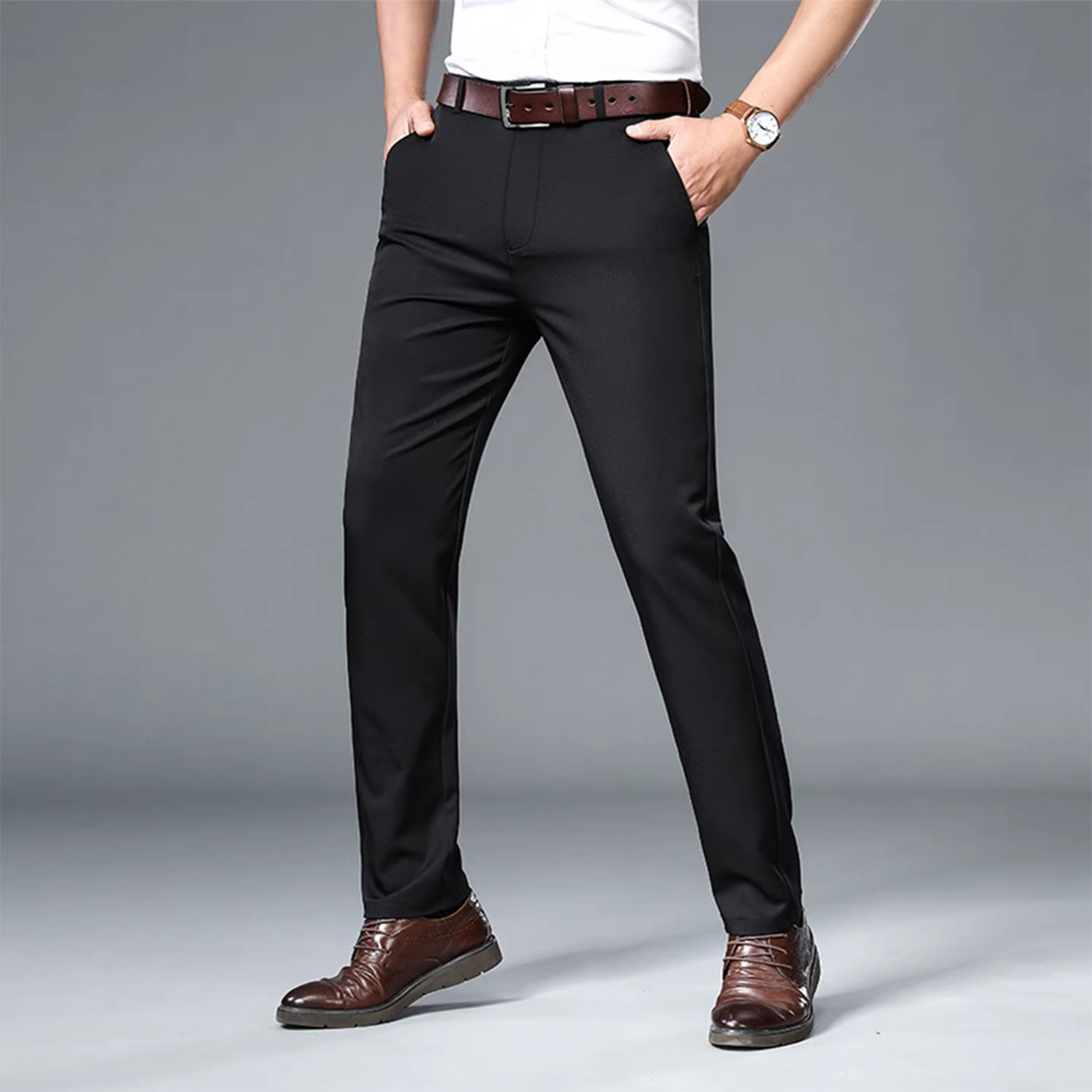 Don Quixote: Thoáng mát và nhanh khô! Phong cách kinh doanh giản dị! Quần âu và quần tây nam mềm mại, thoải mái, thoáng khí.