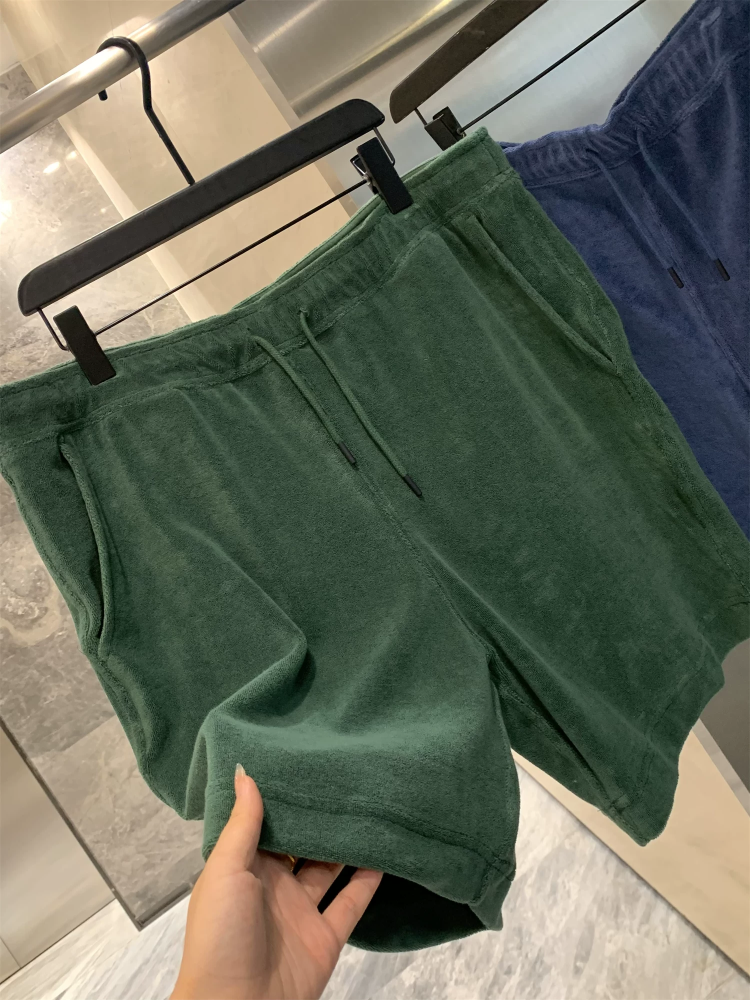 Vải thun dệt kim cao cấp Don Quixote! Kết cấu dệt kim tinh tế! Quần short thẳng dáng cổ điển dành cho nam giới trong mùa hè.