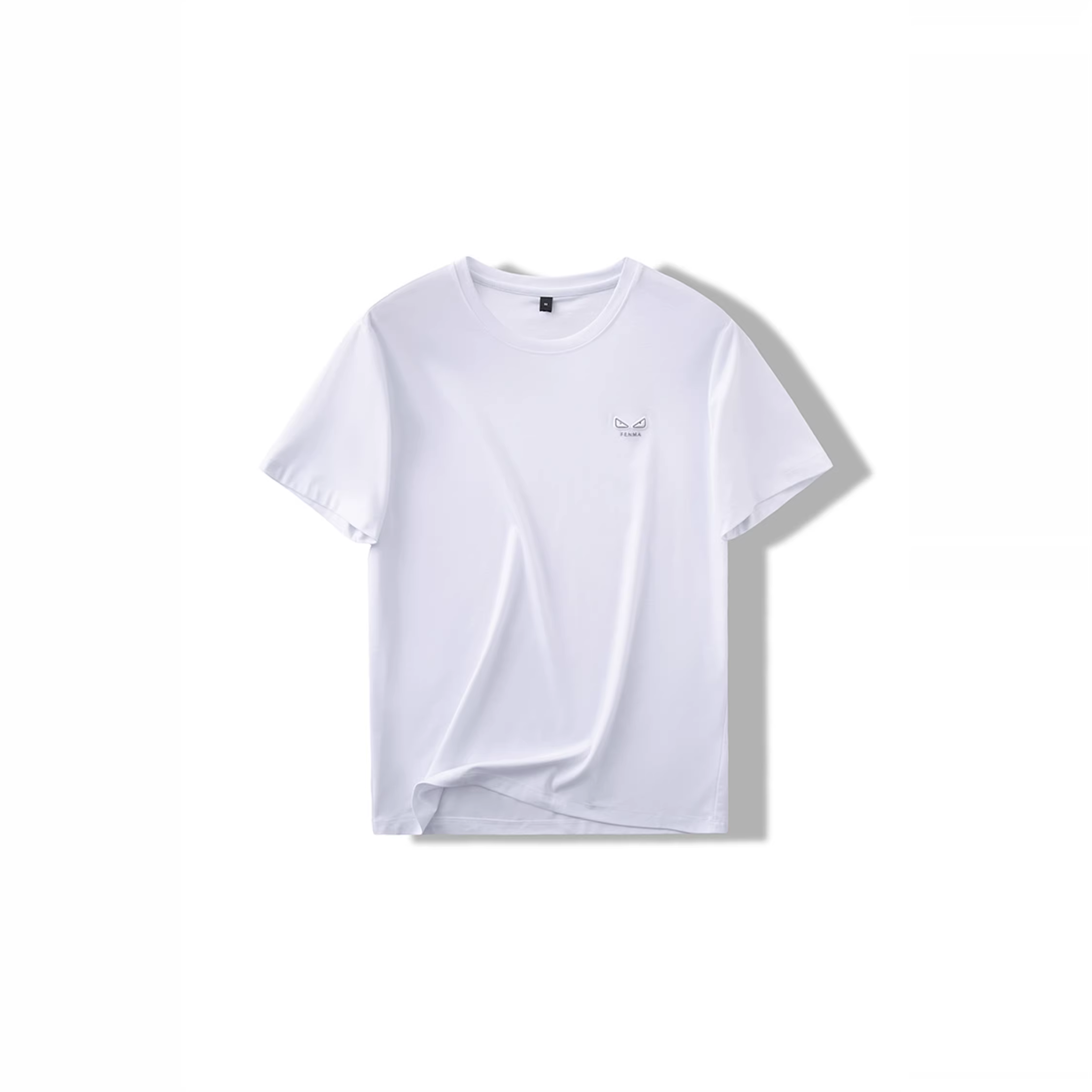 Don Quixote Mắt Ác! Tơ tằm dâu tằm + Lyocell! Áo thun ngắn tay cổ tròn đa năng, thời trang dành cho cặp đôi