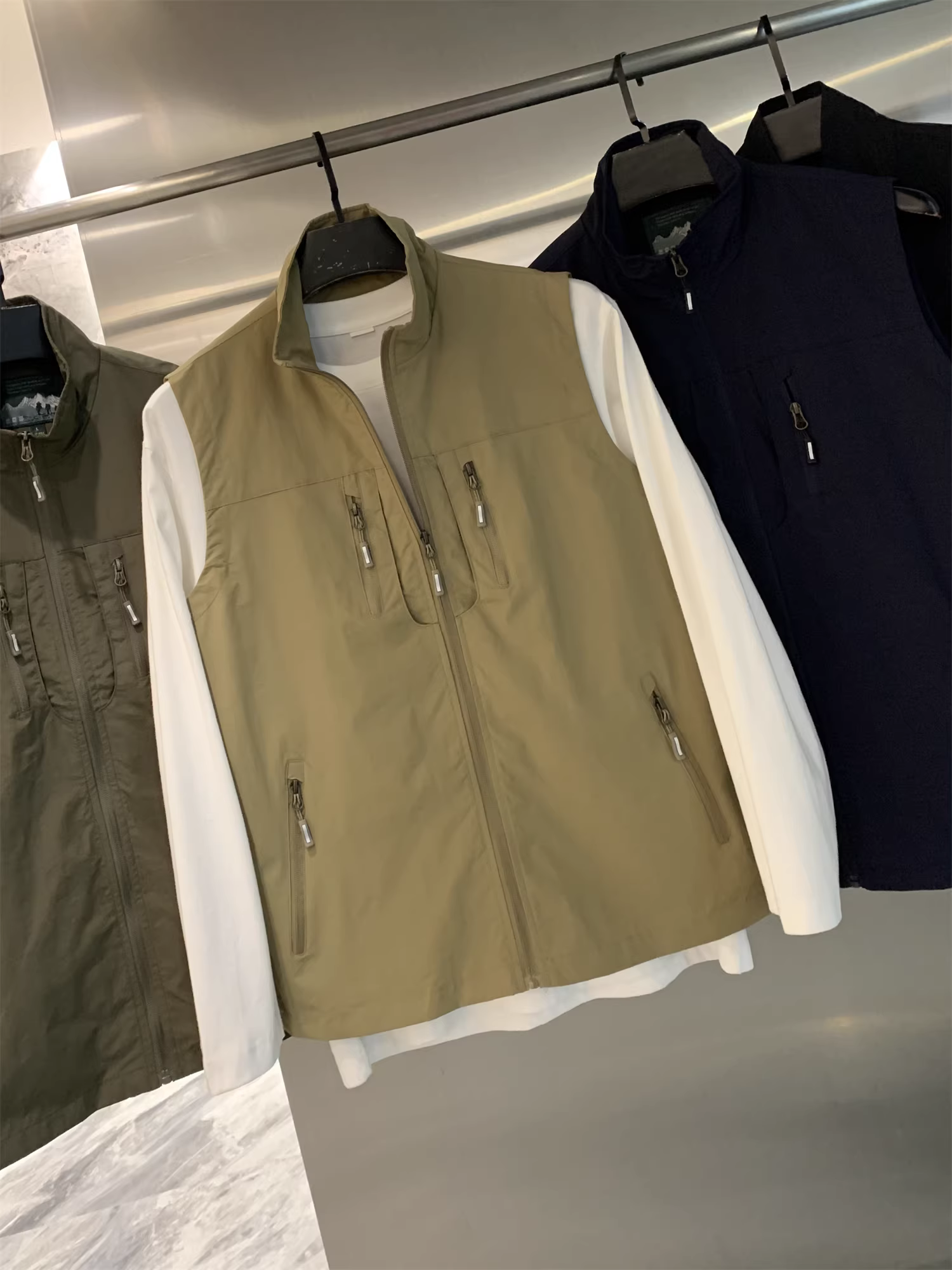 Quần áo bảo hộ Don Quixote! Chức năng sử dụng ngoài trời! Áo khoác vest cổ đứng chống gió và chống thấm nước mùa hè dành cho nam giới