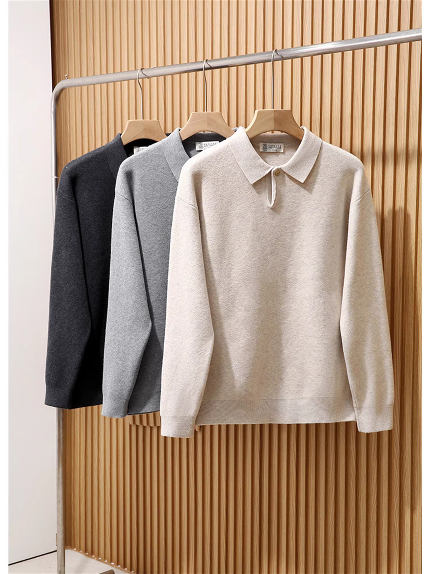 Don Quixote làm dịu phong cách tiền bạc cổ điển! Mềm mại và êm ái như mây! Áo len dệt kim cổ điển mùa thu đông.