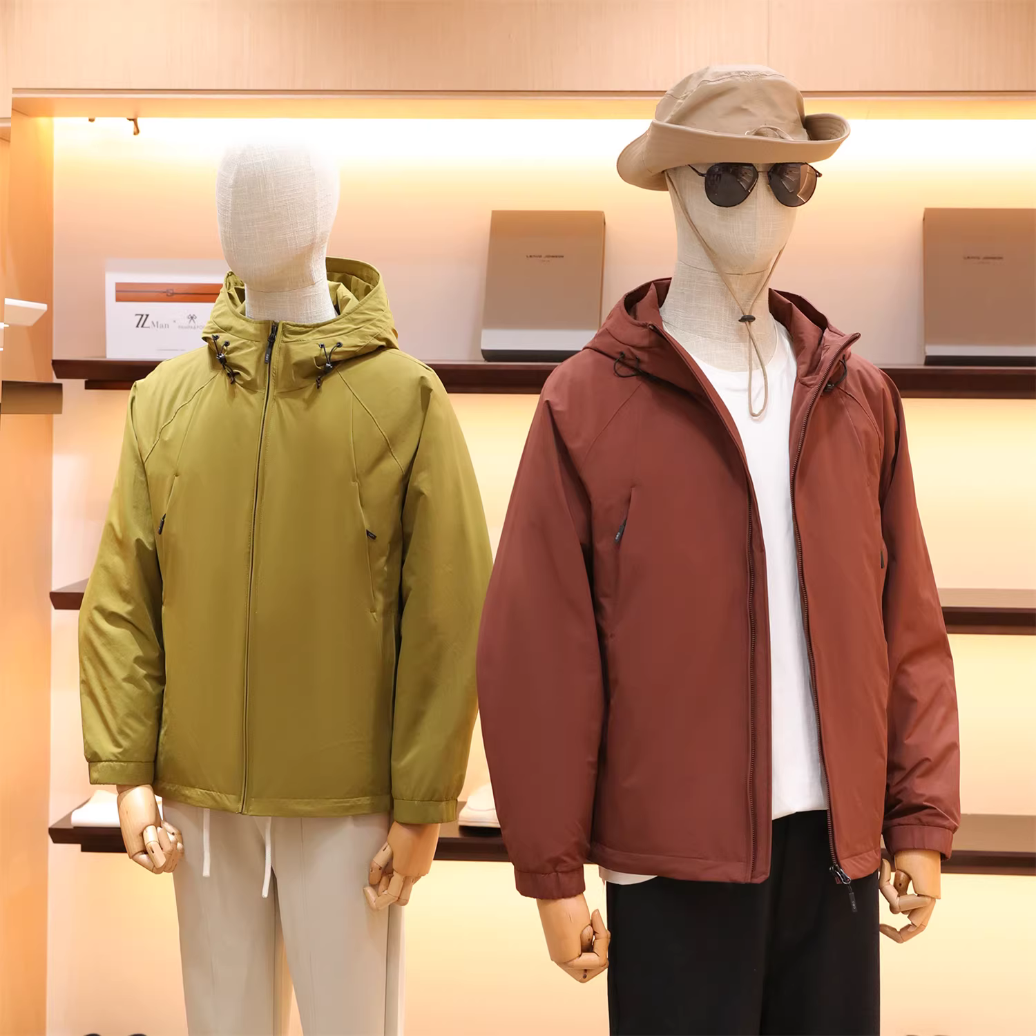 Don Quixote chọn lông ngỗng 90%! Phong cách đô thị năng động! Áo khoác phao có mũ trùm đầu giữ ấm, chống thấm nước, gió, bụi.