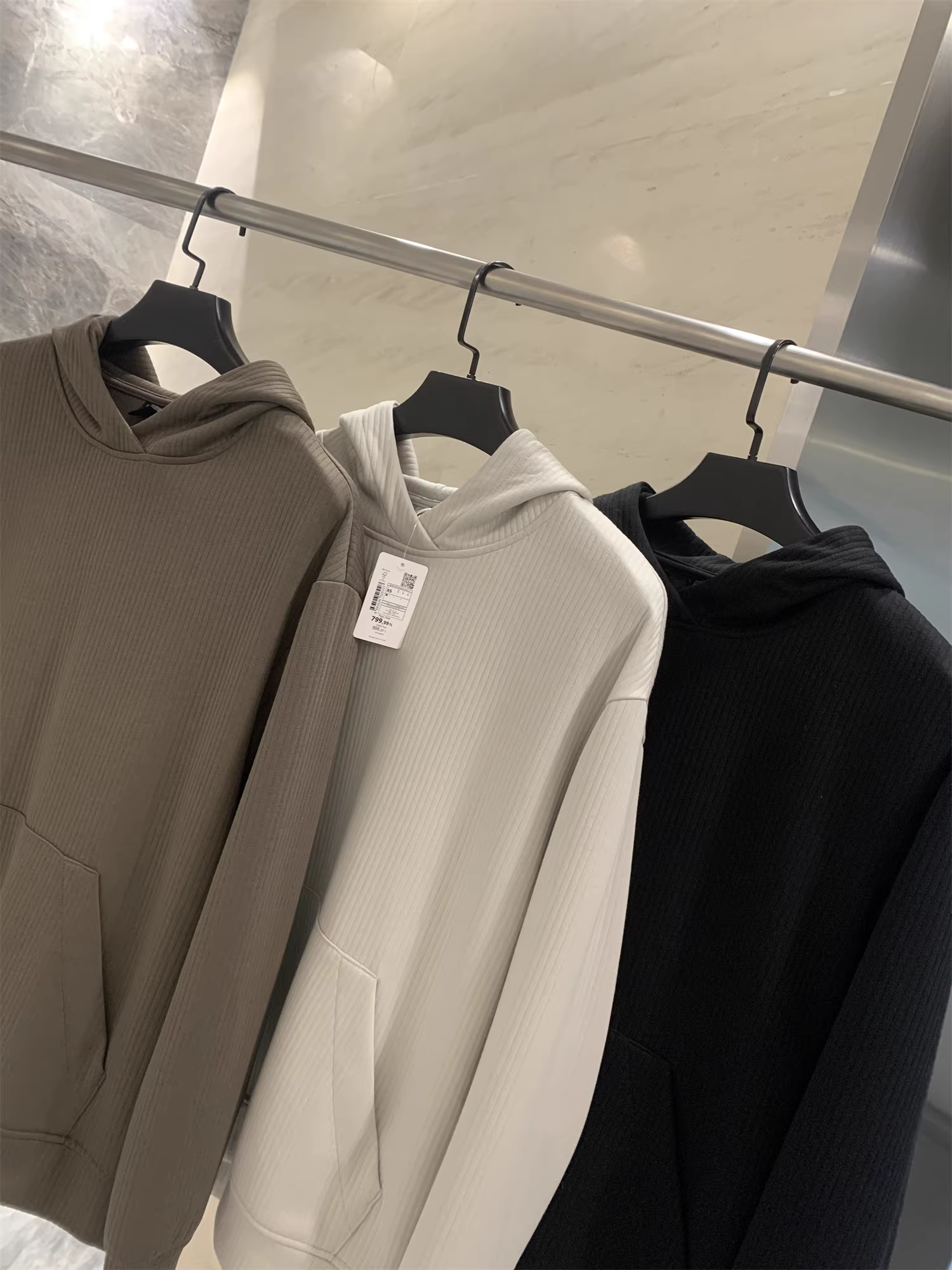 Ưu đãi đặt hàng Don Quixote theo kiểu Pháp! 100% cotton được may theo yêu cầu! Áo nỉ có mũ trùm đầu, sọc dọc thoáng mát, đa năng, phong cách giản dị