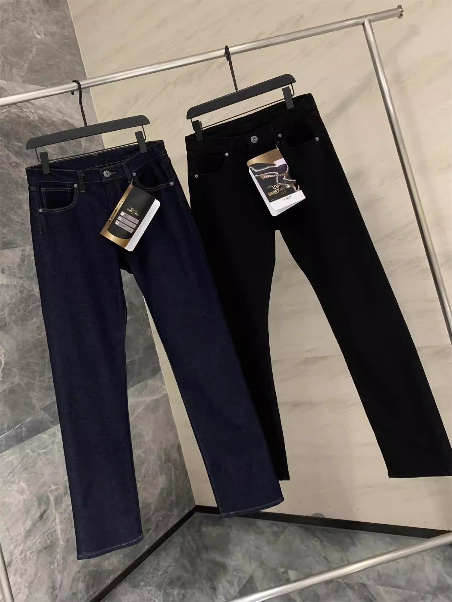 Don Quixote, hãy đến với đất nước đảo! Công nghệ giặt bằng enzyme! Quần âu nam màu gốc co giãn kiểu retro.