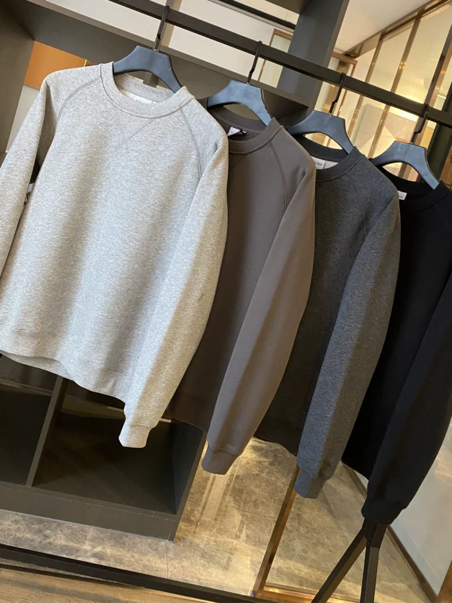 Lớp lót giả lông cừu siêu bền của Don Quixote! Áo nỉ dáng rộng màu trơn đa năng cơ bản dành cho nam mùa thu đông.