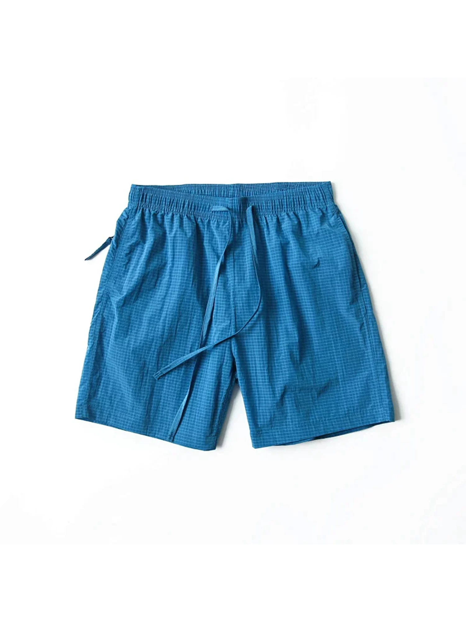 Công nghệ Don Quixote rất nhẹ! Kết cấu kẻ caro! Quần short nam mùa hè chất liệu như lụa, chống thấm nước, kiểu dáng thường ngày