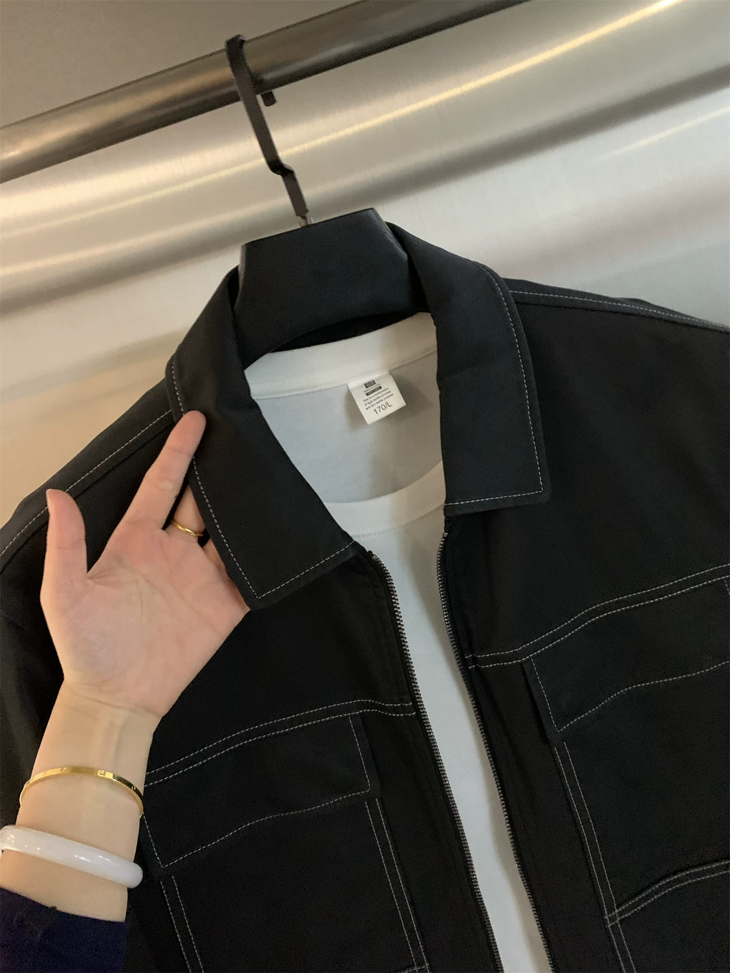 Đơn đặt hàng của công ty Don Quixote ODM! Được thiết kế bởi Mingji Line! Áo khoác da nam kiểu dáng công sở nhẹ nhàng, cổ điển.