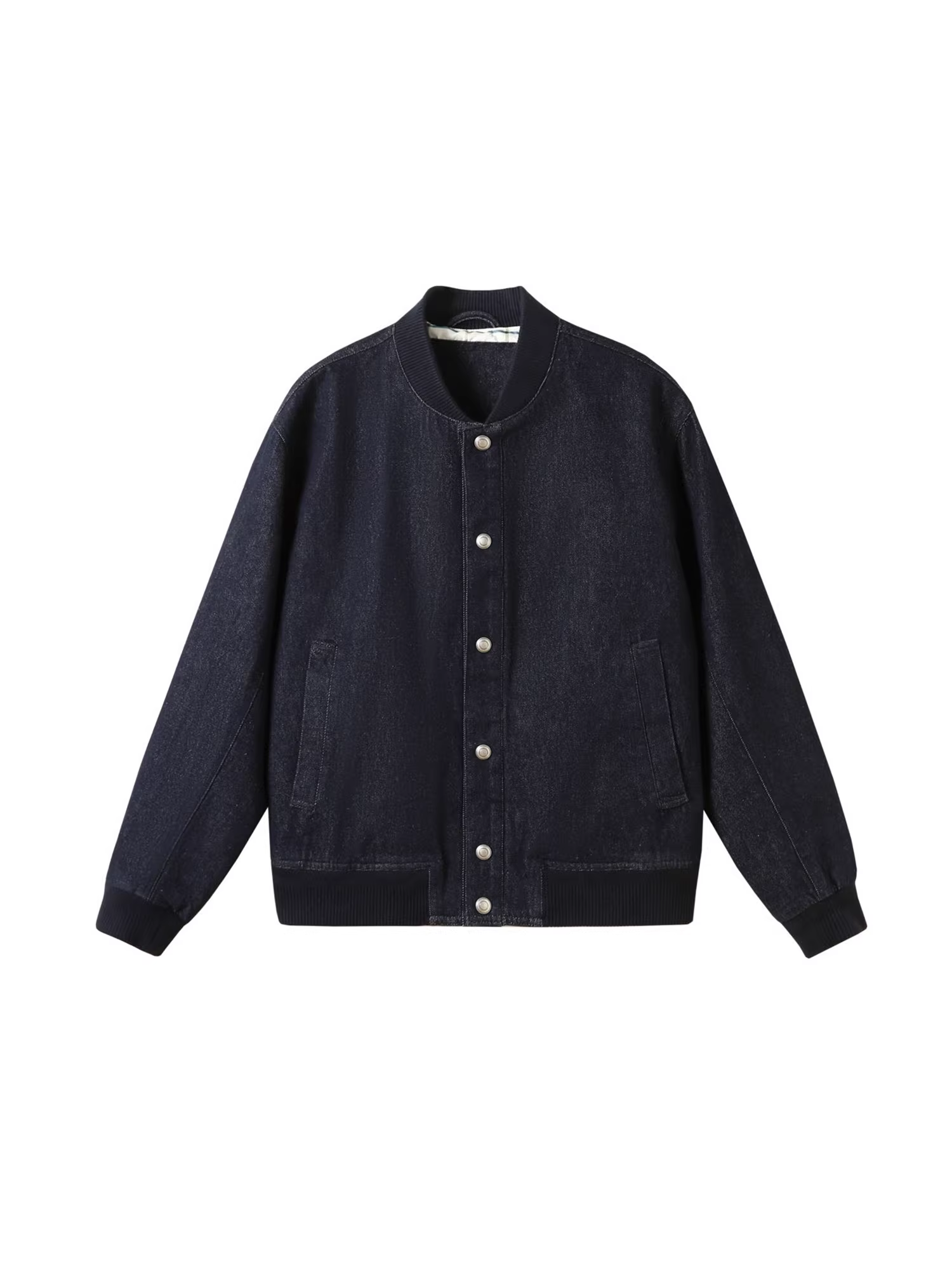 Phong cách Don Quixote! Quần jean màu chàm đã qua xử lý! Áo khoác denim unisex mùa thu đông.