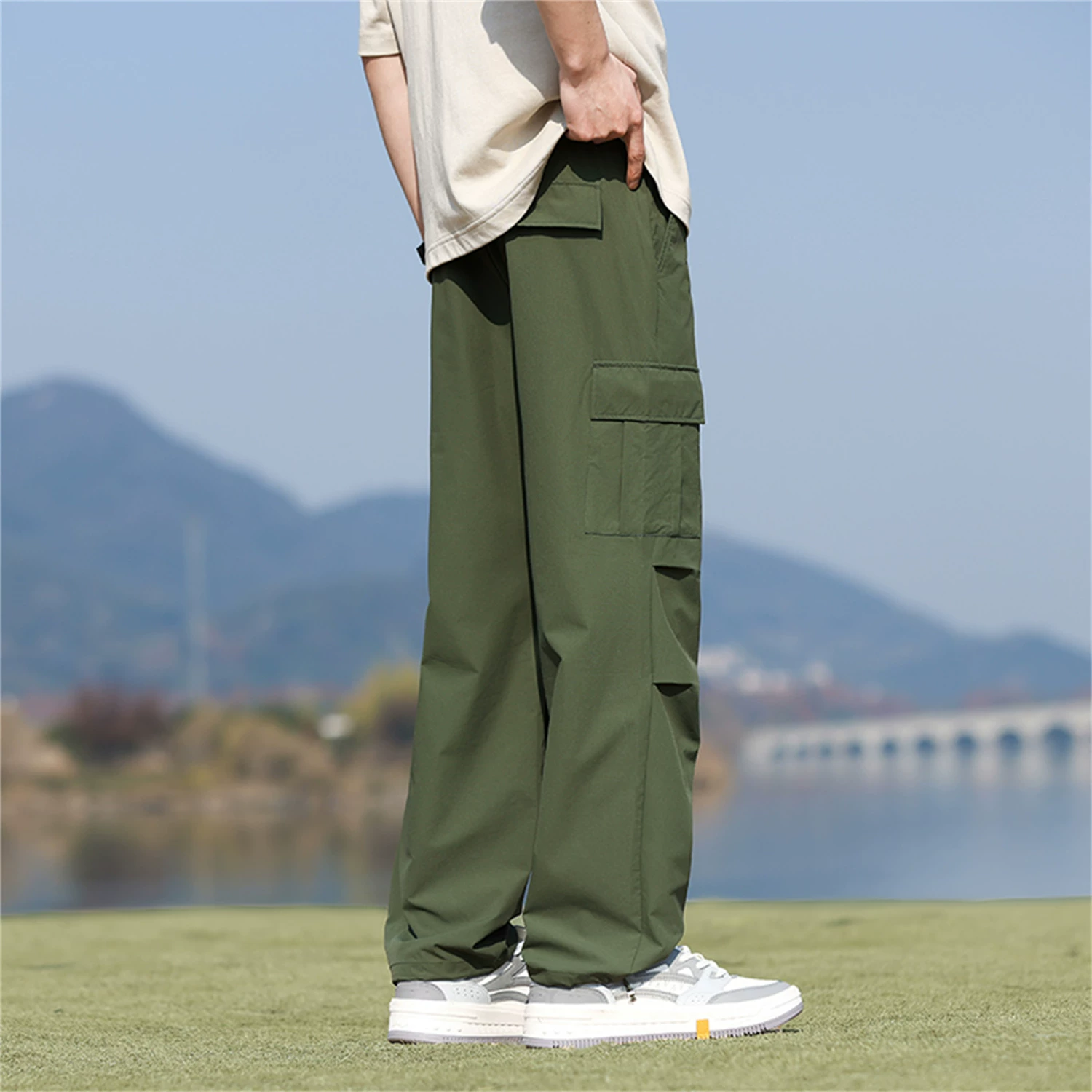 Phong cách Don Quixote, unisex! Quần áo làm việc thông thường ngoài trời, quần thể thao đi bộ đường dài, quần leo núi dành cho cặp đôi, quần dù, quần thường ngày.