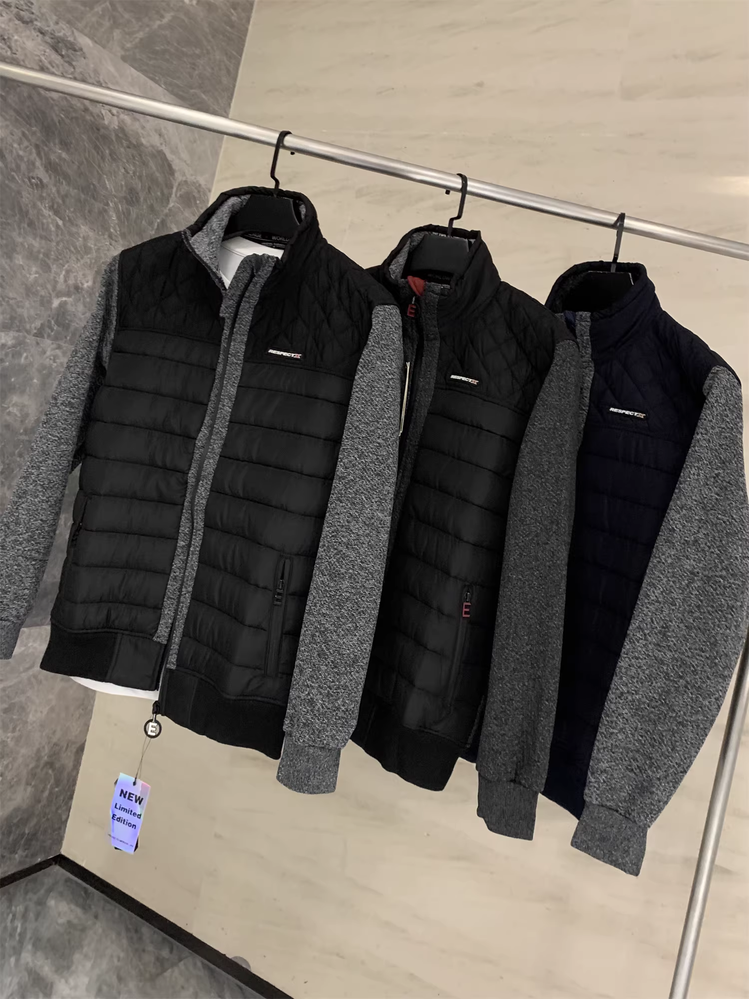 Don Quixote High Street Retro! Lớp lót bằng lông cừu tổng hợp! Áo khoác cotton có mũ trùm đầu dành cho nam mùa thu đông hợp thời trang.